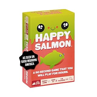 Exploding Kittens Happy Salmon 3-8 Players - Ages 6+ - 90 Second Rounds - Easy to Learn Quick Matching Card Game - Party Game, Family Game Night, Kid and Adult Card Game