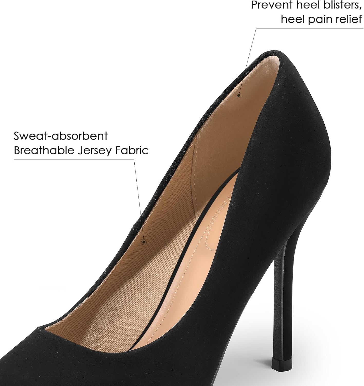mysoft Women's High Heels Pumps Closed Pointed Toe Stiletto 4IN Heels Dress Wedding Shoes - Image 6