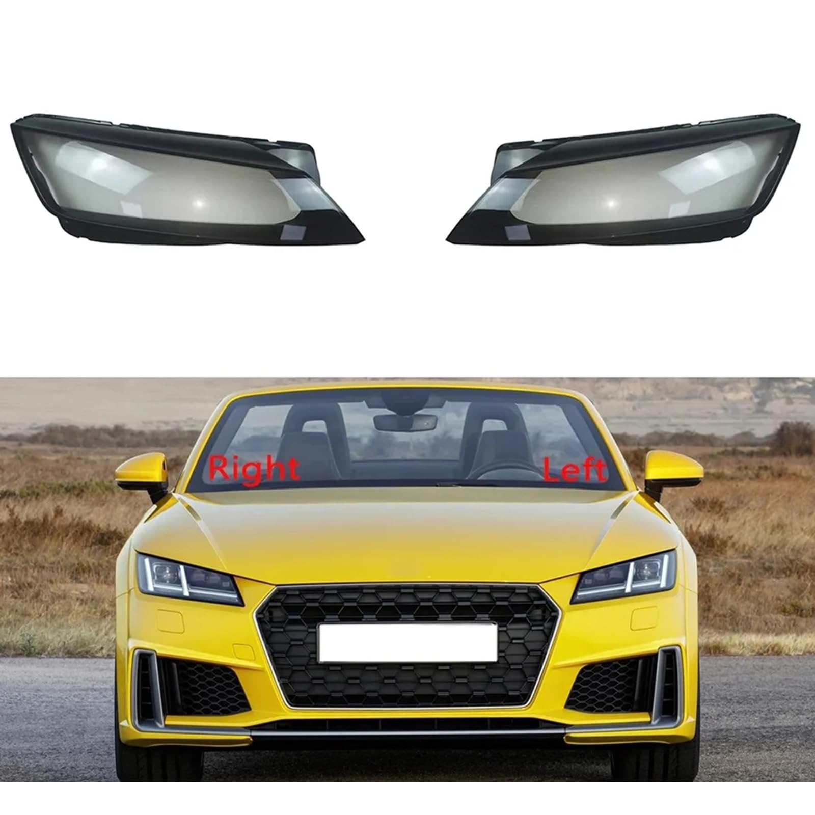 Amazon.co.jp: 車のヘッドライトカバー、アウディ TT 2015-2022用、車 