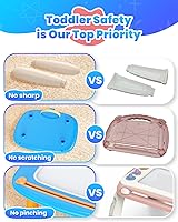 Vista 4 de Juguetes para niños pequeños de 1 a 3 años, tablero de dibujo magnético, pizarra para garabatear, juguetes educativos y de aprendizaje para bebés