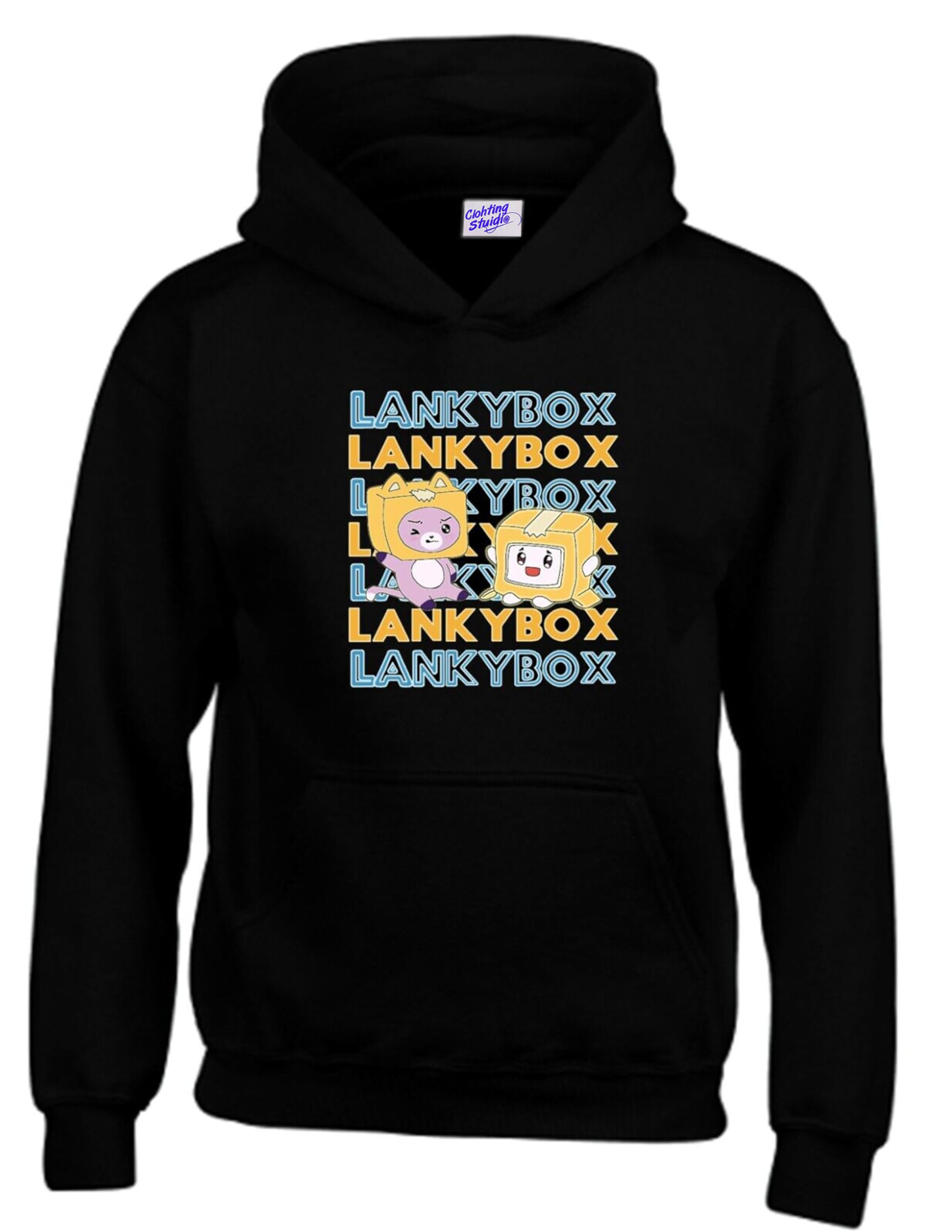 Radiance Unisex Black Lanky Toy Funny Foxy And Boxy Merch Kids Hooded Top Great