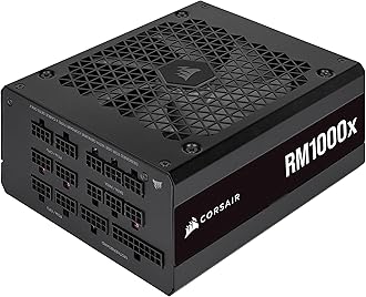 CORSAIR RM1000x Fully Modular ATX Power Supply - 80 Plus Gold - Low-Noise Fan - Zero RPM - Black