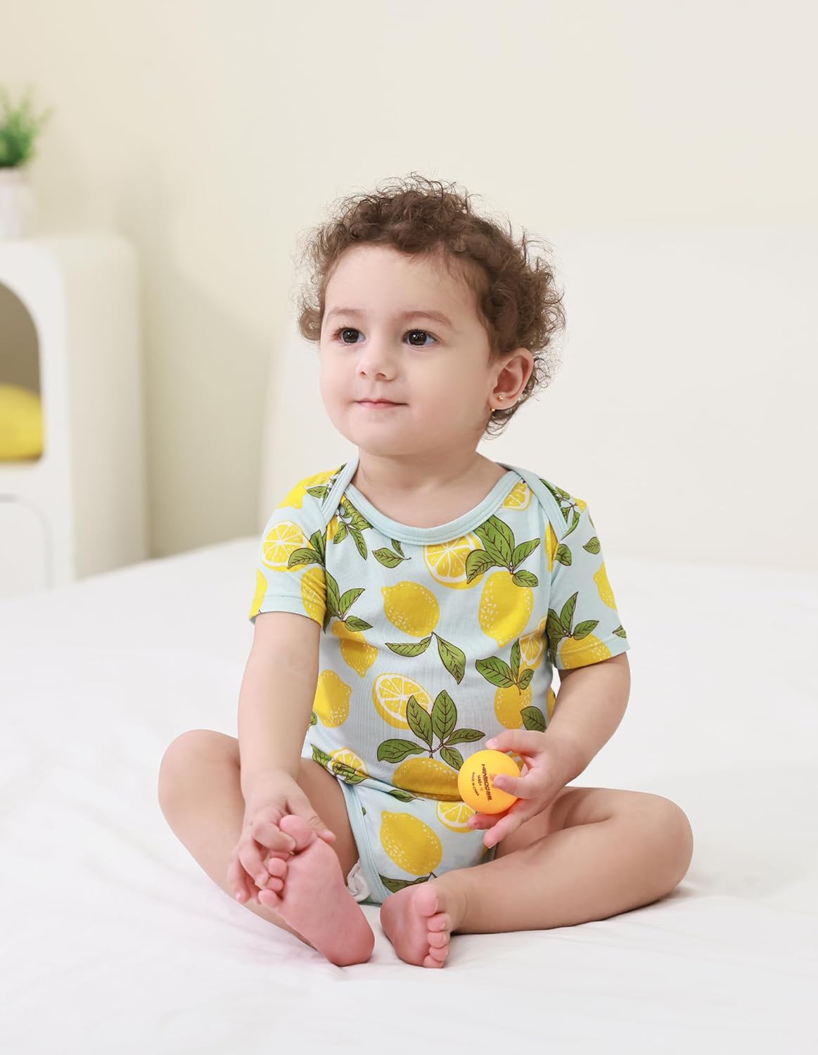 Baby Bodysuit Unisex Toddler Bodysuits Infant Boy Girl Short Sleeve Pajamas Bamboo Viscose Sleepwear NB-24 Months
