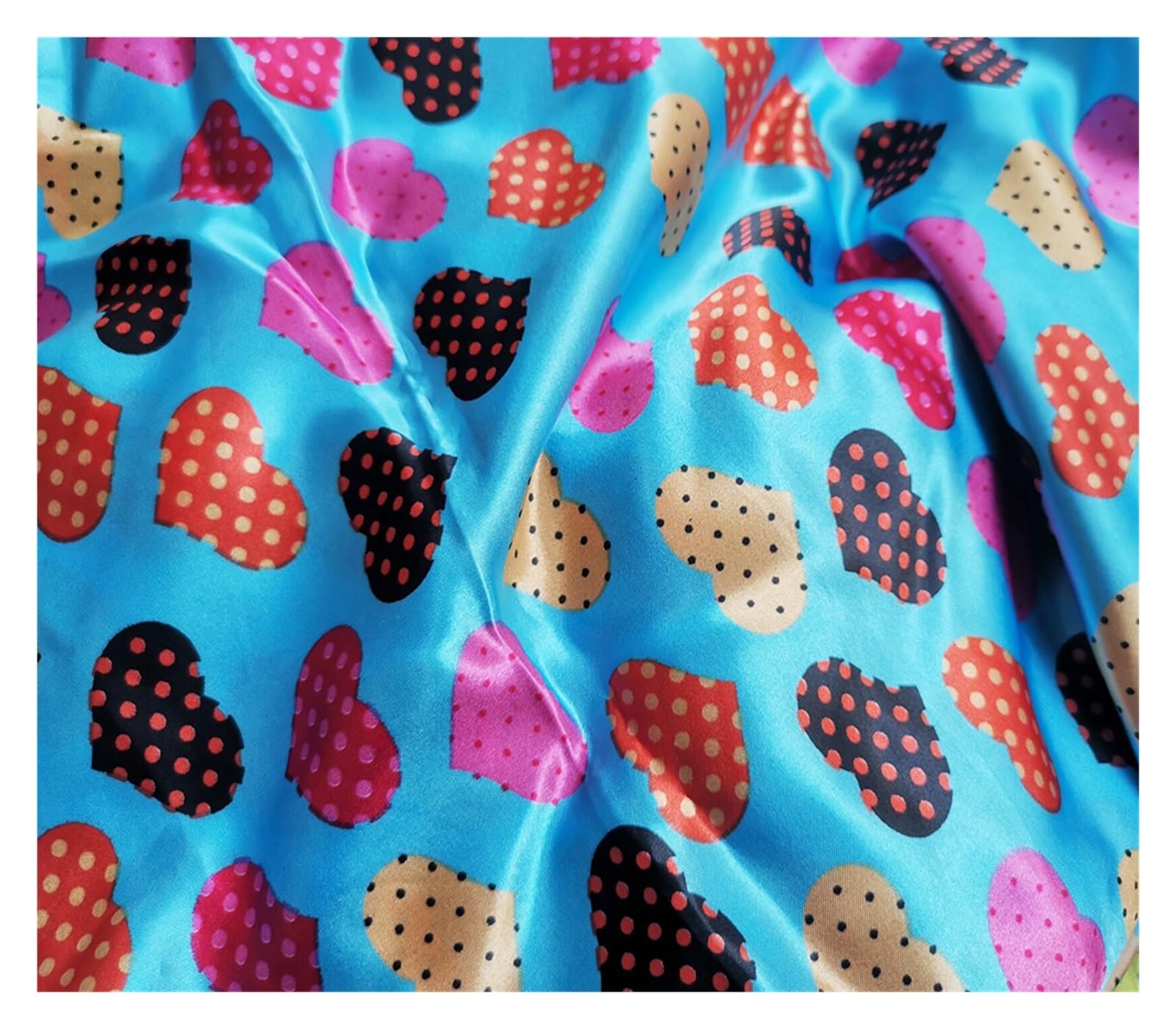 Silky Satin Fabric 1 Meter X 1.5 Meter Multicolor(Color 37)