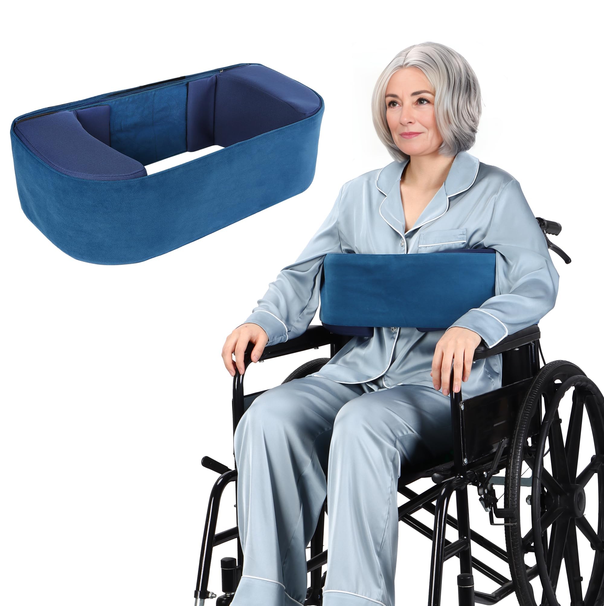 NIdreamCE Lateral Support for Wheelchair Support Cushion with Adjustable Side Guards Lateral Foam Wedge for Elderly Wheelchair Accessories