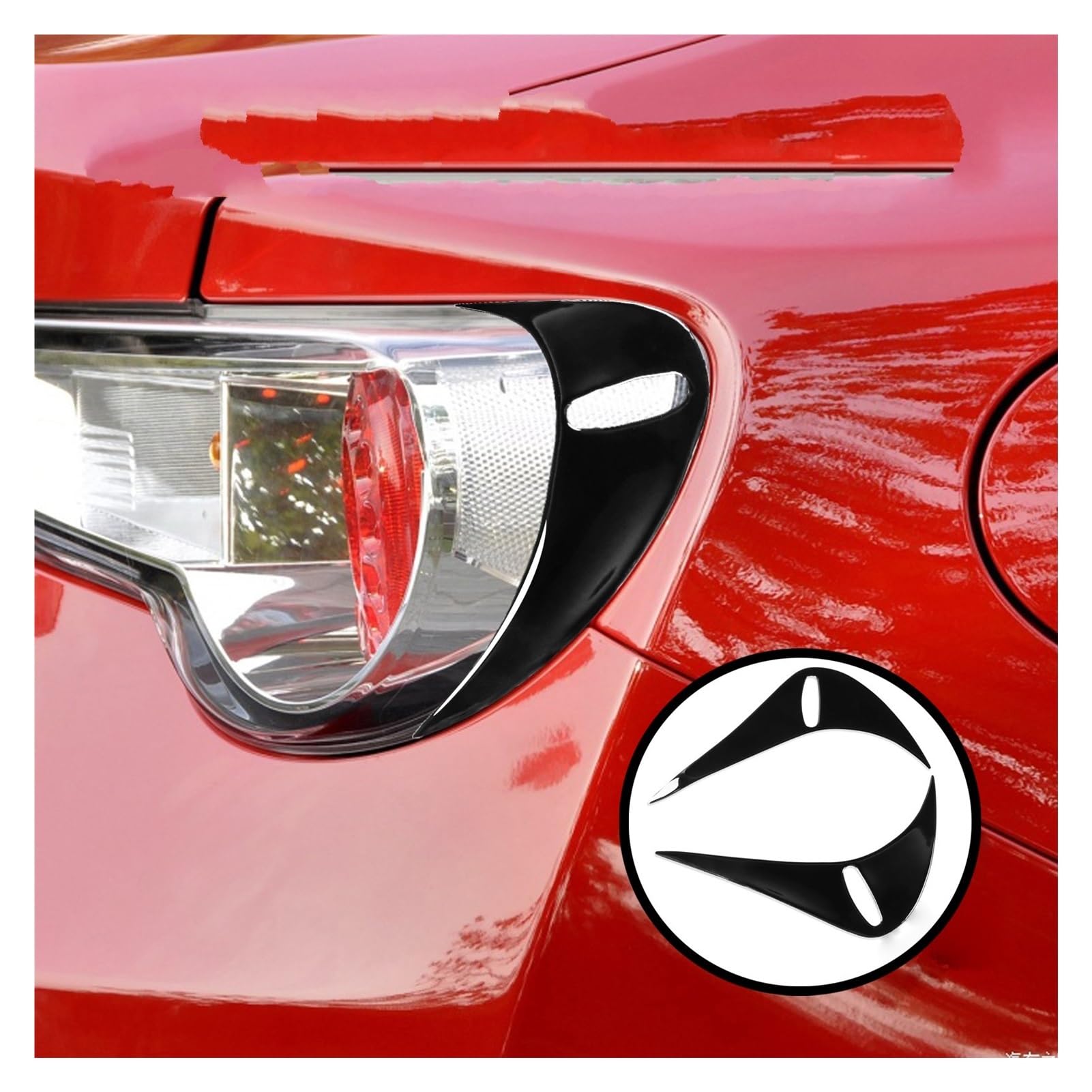 per Toyota GT86 2013-2020 2 Pezzi Nero Lucido Copertura Palpebra fanale Posteriore Adesivi di Finitura Accessori Tuning Auto Styling Palpebre fari