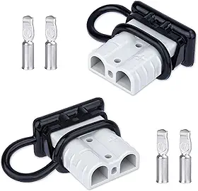 BFXM Kit De Conectores Anderson, 50 Amp, 12-36V, Conexão/Desconexão Rápida Baterias, Conectores Para Cabos De 6 A 12 Awg, Para Carros, Motos, Quadriciclos, Guinchos, Elevadores, Motores E Mais, Sb50