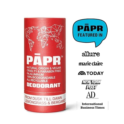 Miniatura 8 de PAPR-Desodorante natural en embalaje de papel, desodorante vegano para hombres y mujeres, sin fragancia artificial, aluminio y libre de crueldad,