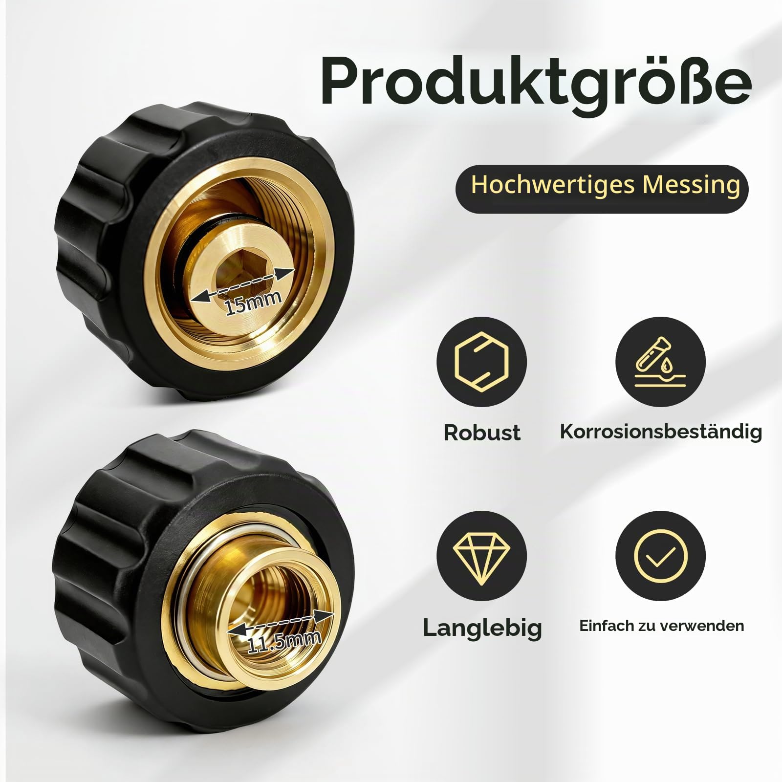 ADAPTER M22 X15 ET Nippel x 1/4 IT Druckreiniger Reinigungsschlauch und Lanze EUR 5,70