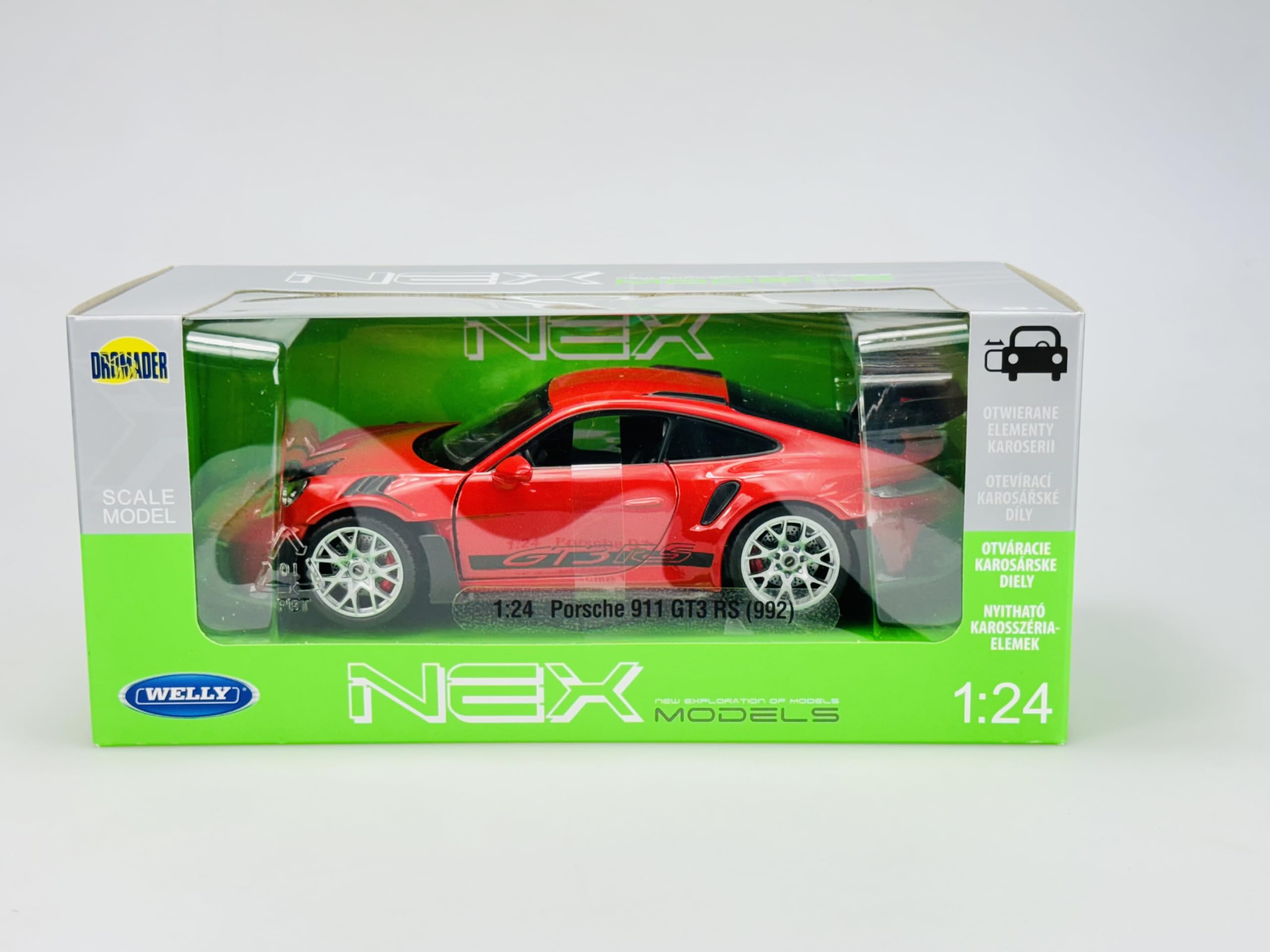 Welly Modèle de voiture compatible avec Porsche 911 992 GT3 RS