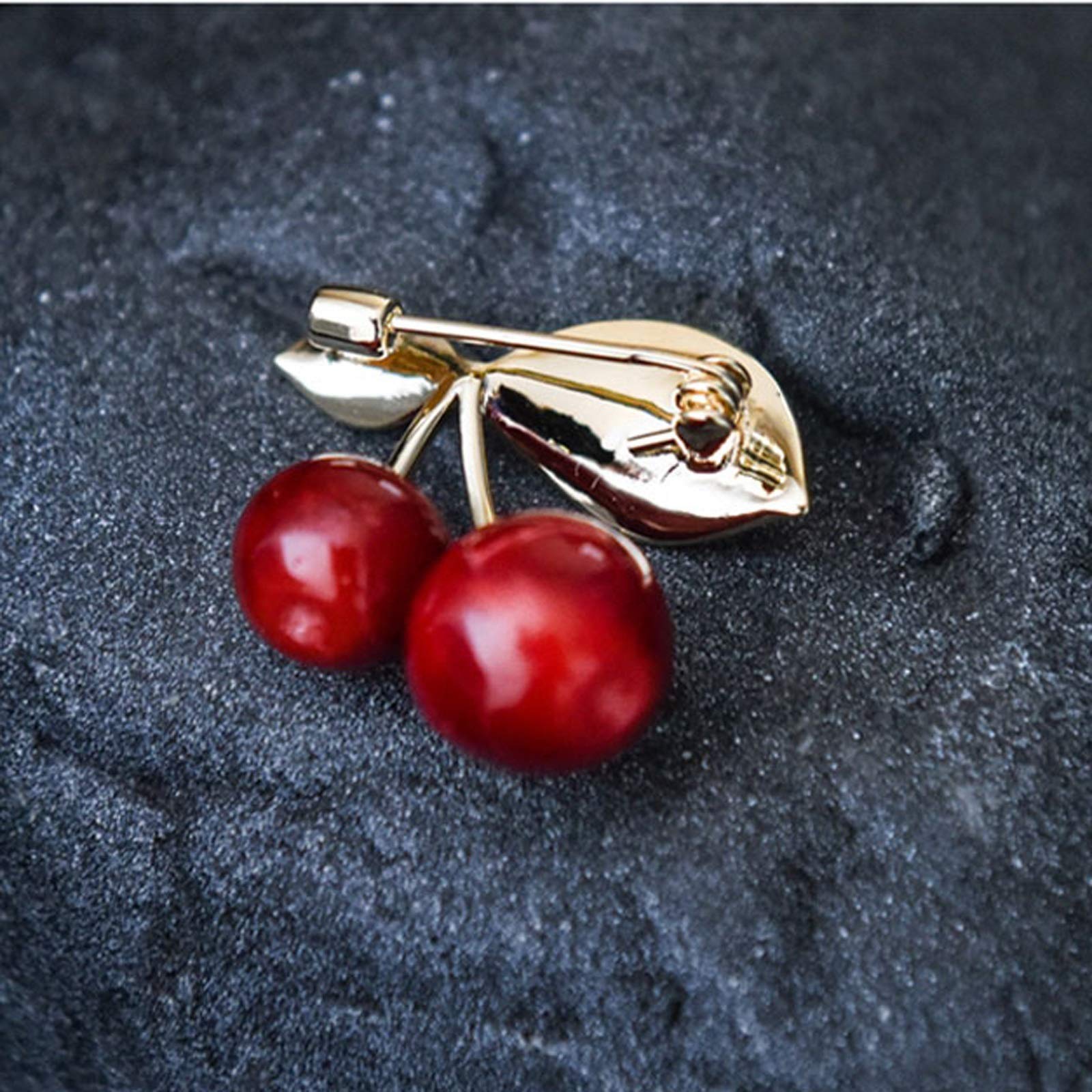 Spille da Donna 1 Pezzo Spilla Carina con Ciliegia, Temperamento Dolce e Semplice Giacca Spilla con Ciliegia Accessori per la Decorazione del Cappotto del Maglione da Donna, Spilla in Lega