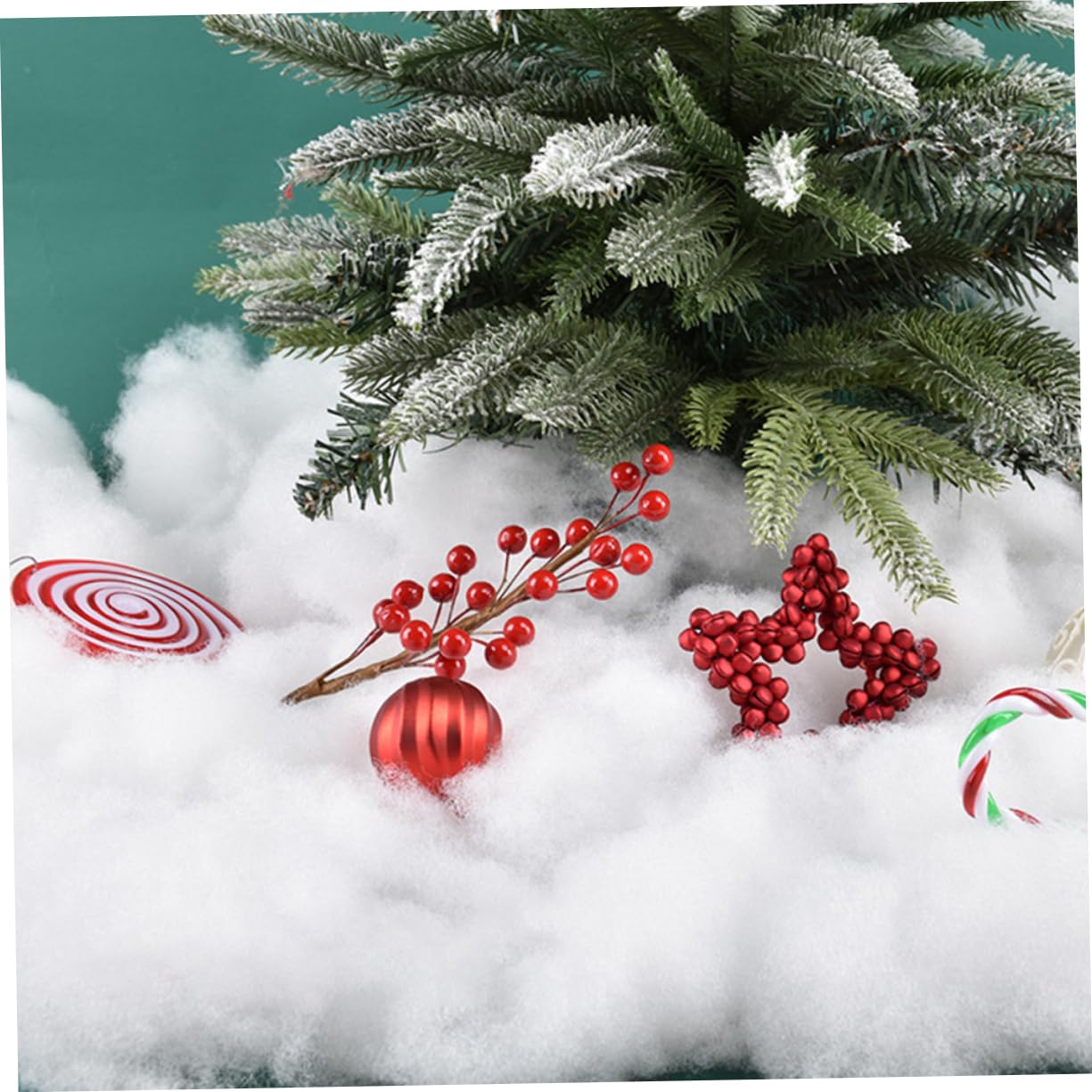 Alipis 3 Blätter Weihnachtsschnee Baumwolle Baumwolldecke Schneeszene Sofortig Schneeflocken Ornamente Gefälschte Schneedecke Schneeball Weihnachten Künstlicher Schnee Weiß