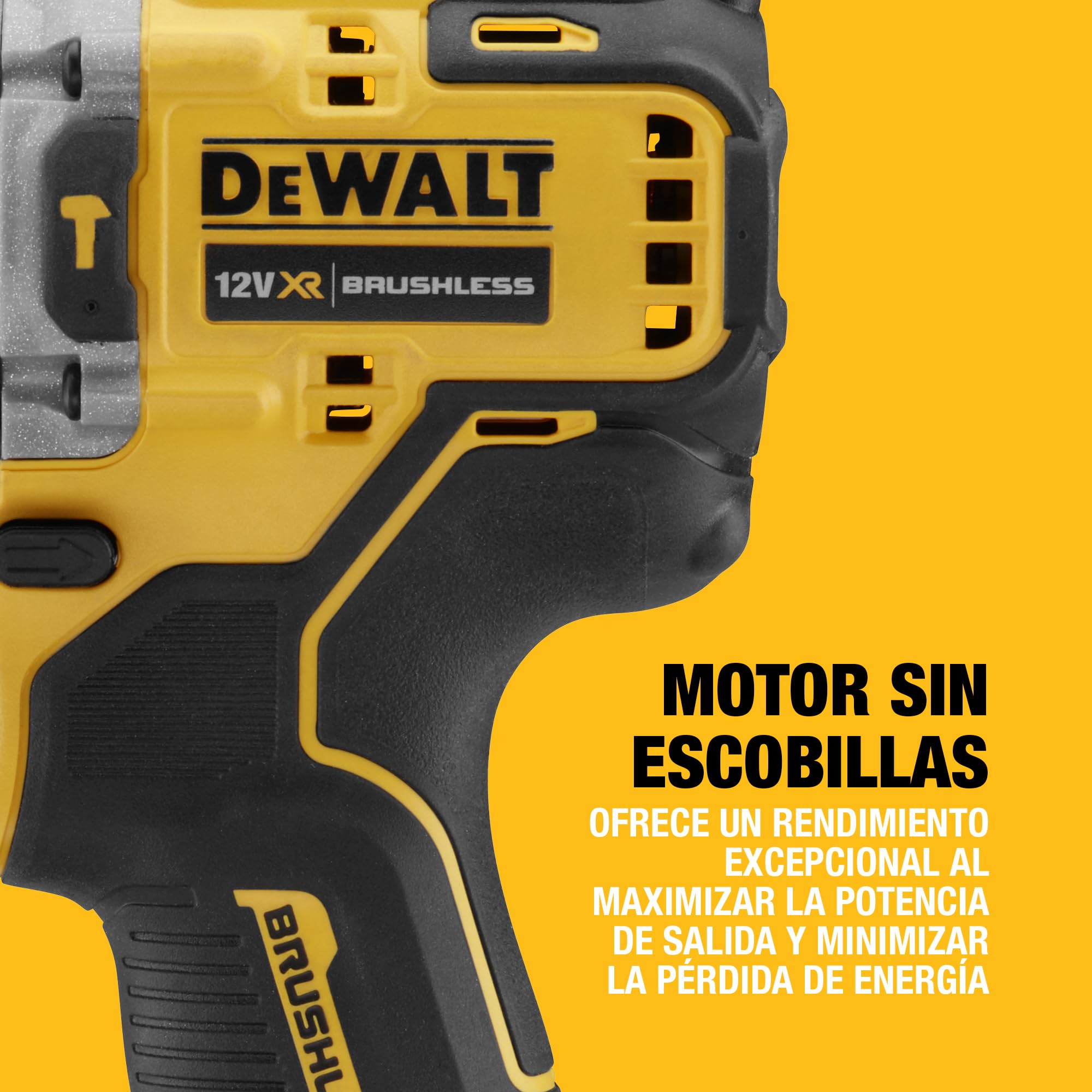 DEWALT Taladro percutor sin escobillas XR 12V con 2 baterías XR Li-Ion de 2Ah y un cargador en caja TSTAK, DCD706D2-QW