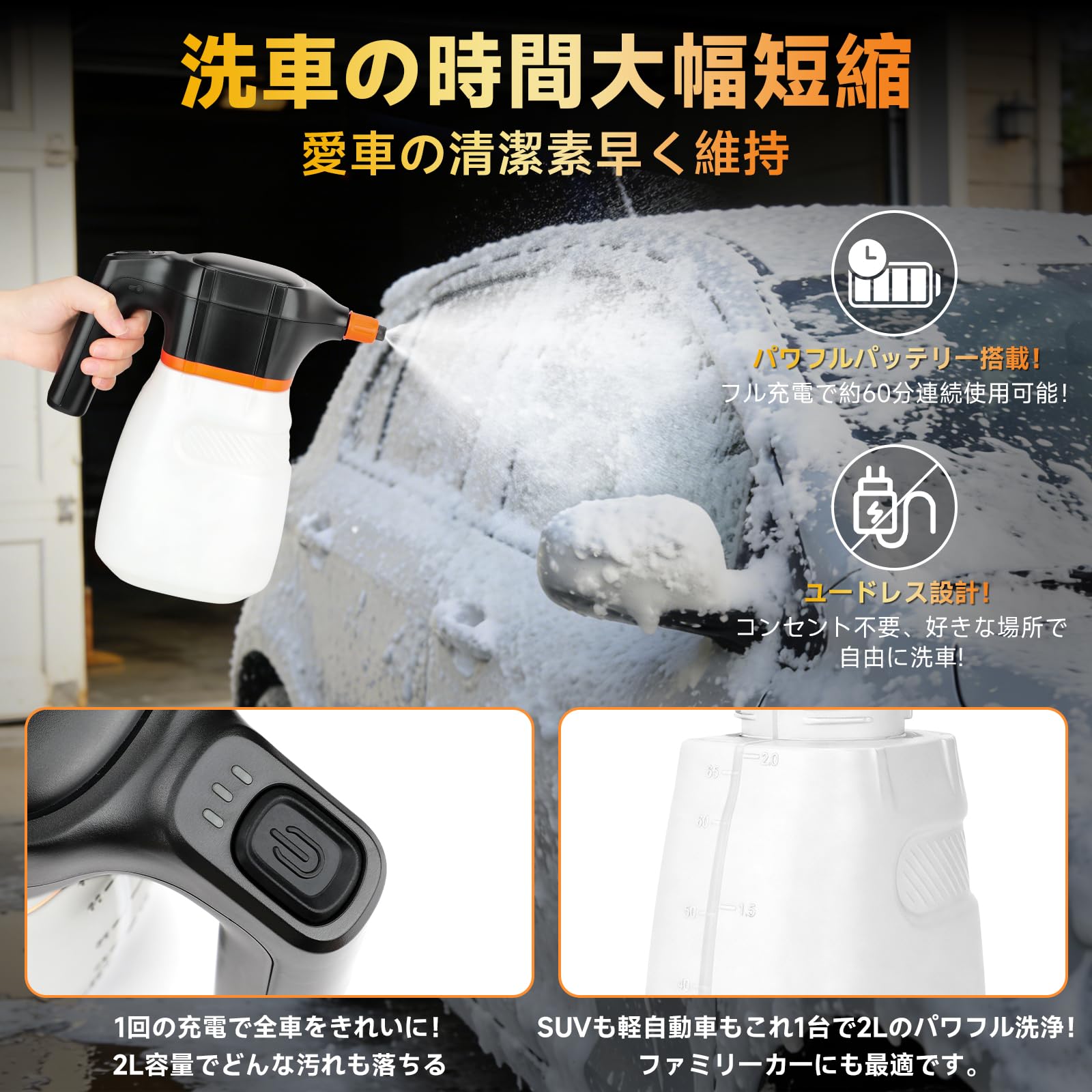 Amazon | KomBryvian【2026新登場 強力泡立ち】電動 フォームガン 自動