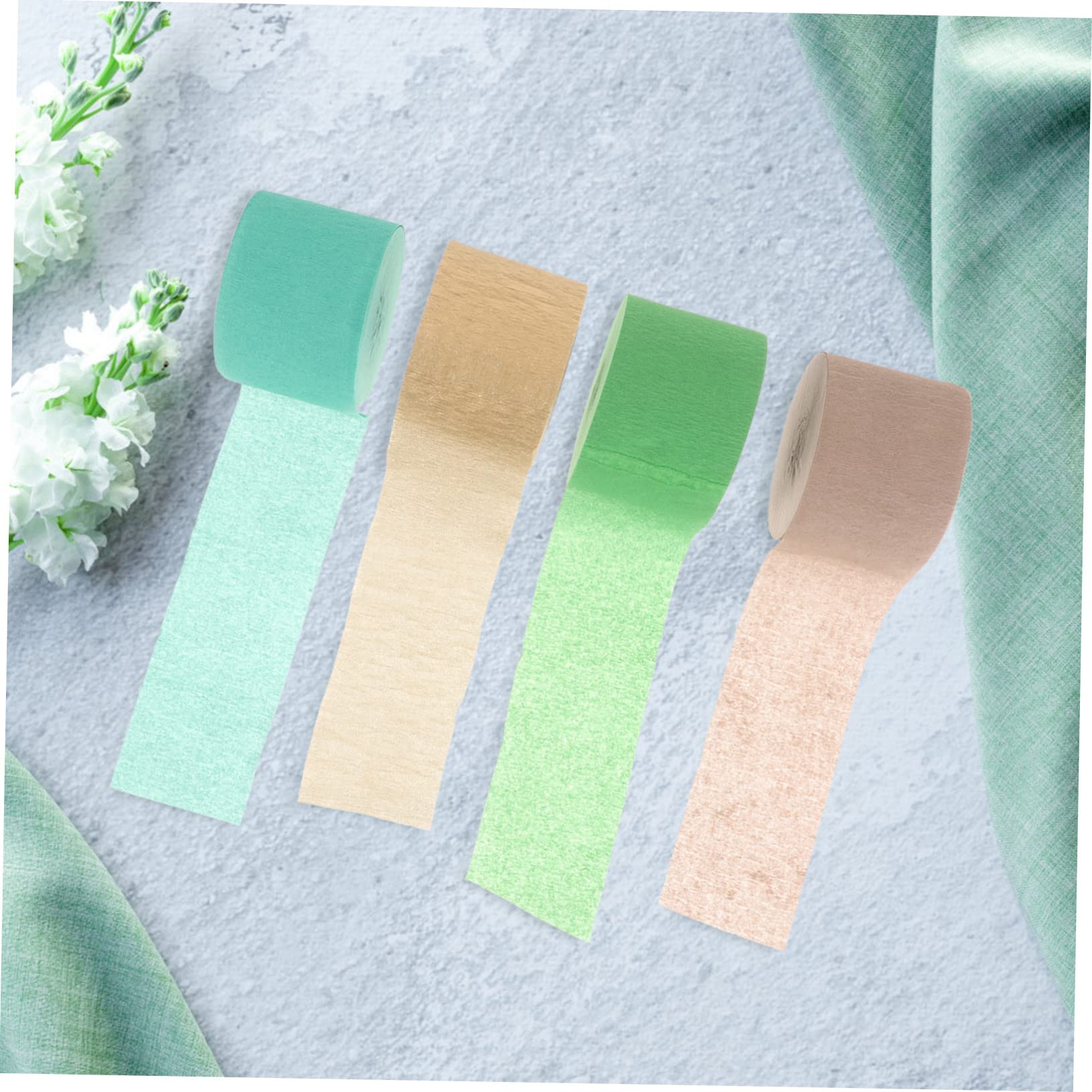 TEHAUX 32rouleaux Papier Crépon Pour Décorations De Fête Anniversaire Et Mariage Accessoires De Streamers Pour Événements Festifs
