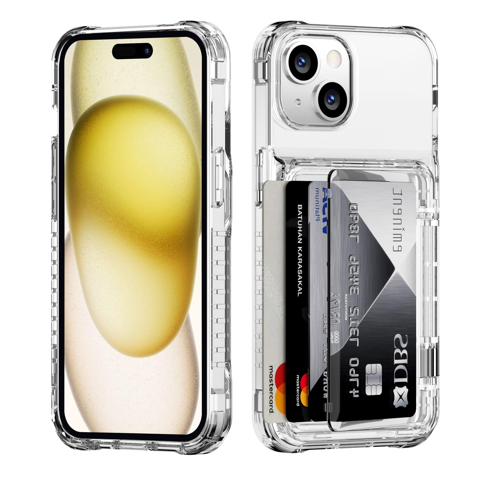 Amazon.com: ACANDYA for iPhone 15 Case Wallet Clear Protective
