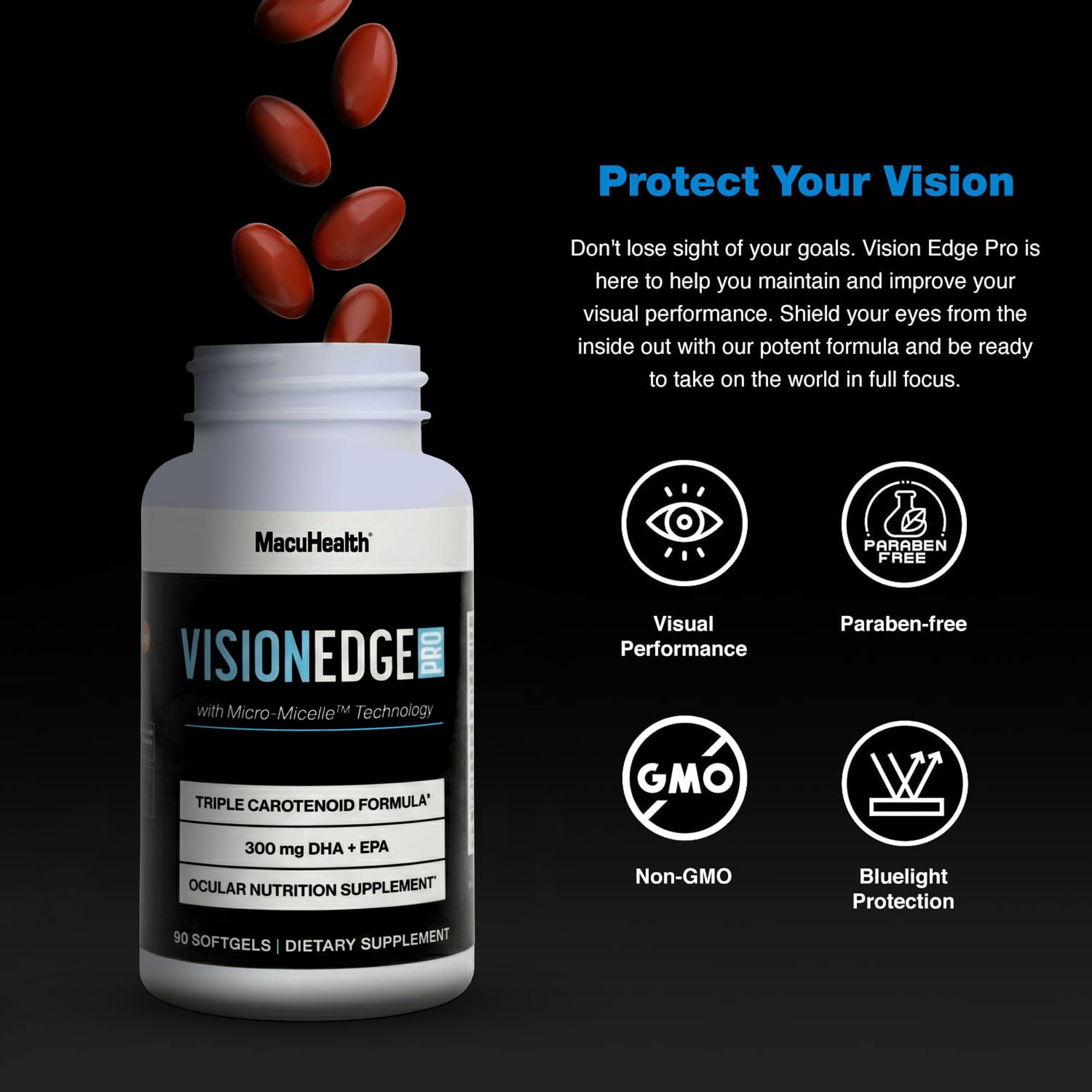 Vision Edge PRO Eye Supplement for Athletes - Formula with Lutein — Amazon image 2