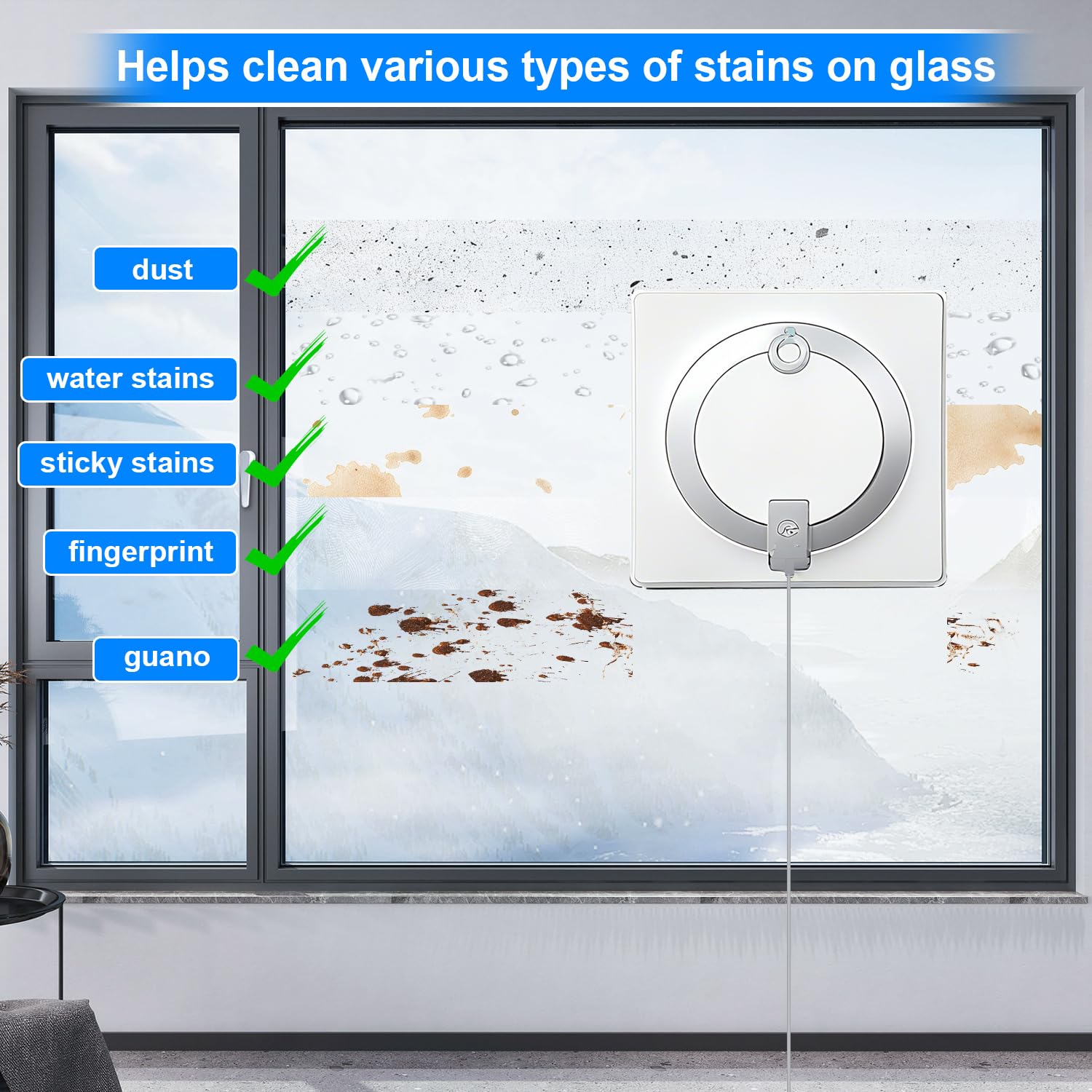 8 Panni per la Pulizia dei Vetri Ecovacs Winbot W1 / W1 Pro / W2,Panni di Pulizia per Robot Lavavetri Ecovacs Winbot W1 / W1 Pro / W2,panni di pulizia per Ecovacs Winbot W2