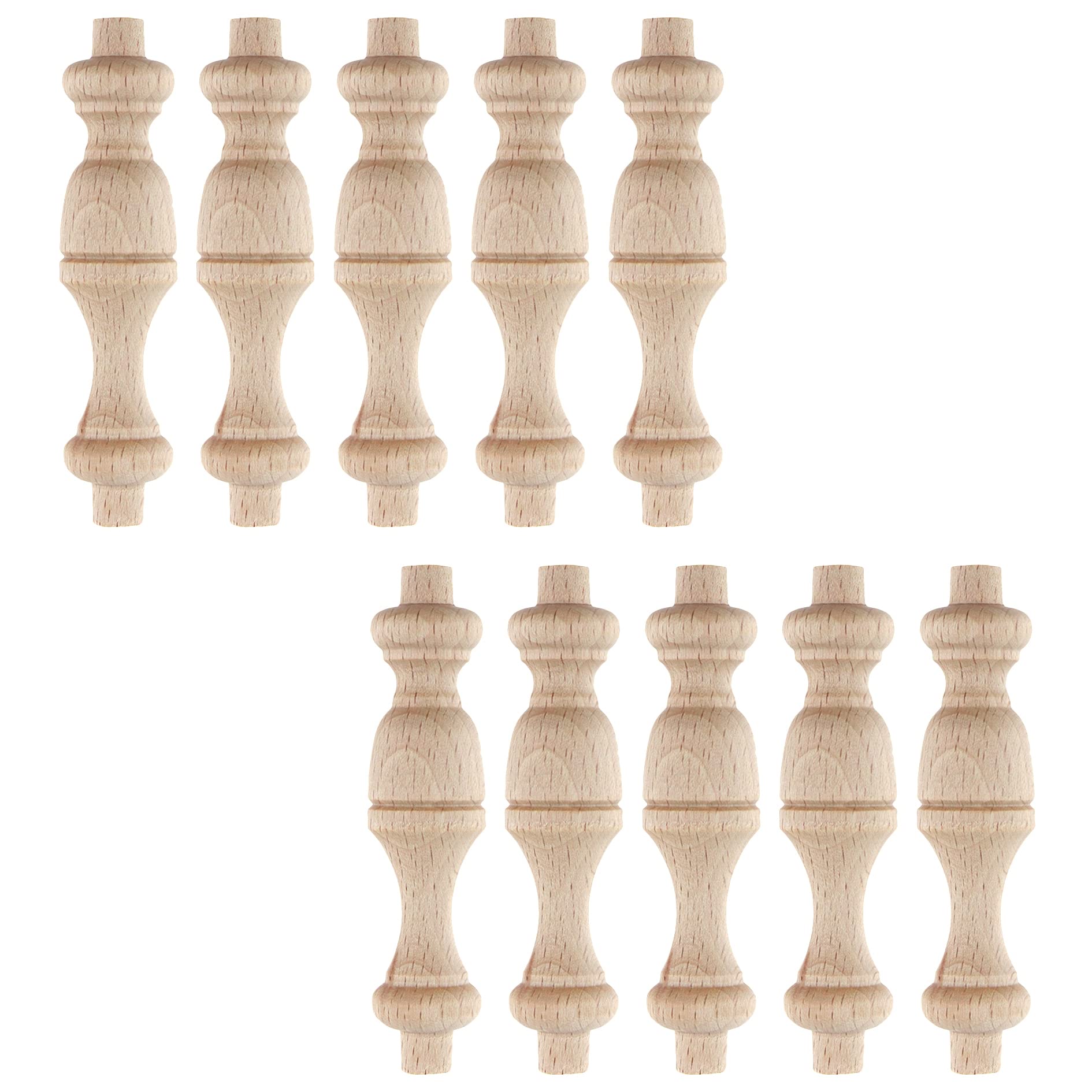 Amazon.co.jp: HEVSTIL 木製手すり子スピンドル 長さ75mm/3インチ 10個