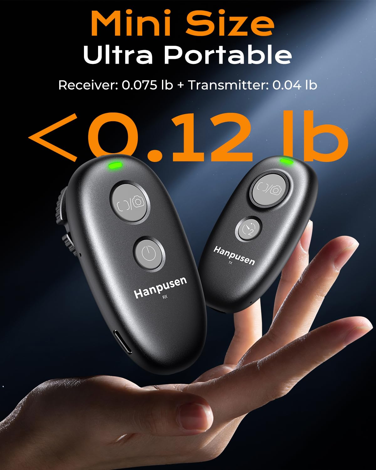 Mando a distancia inalámbrico recargable para cámara Sony | Para Sony A6400/A6700/A6100/A7 IV/A7 III/ZV-1/ZV-E10II/FX3/FX30/FX2/RX100 VII/A7 V/A1 II/A7C II/ZV-E1, sin pilas desechables