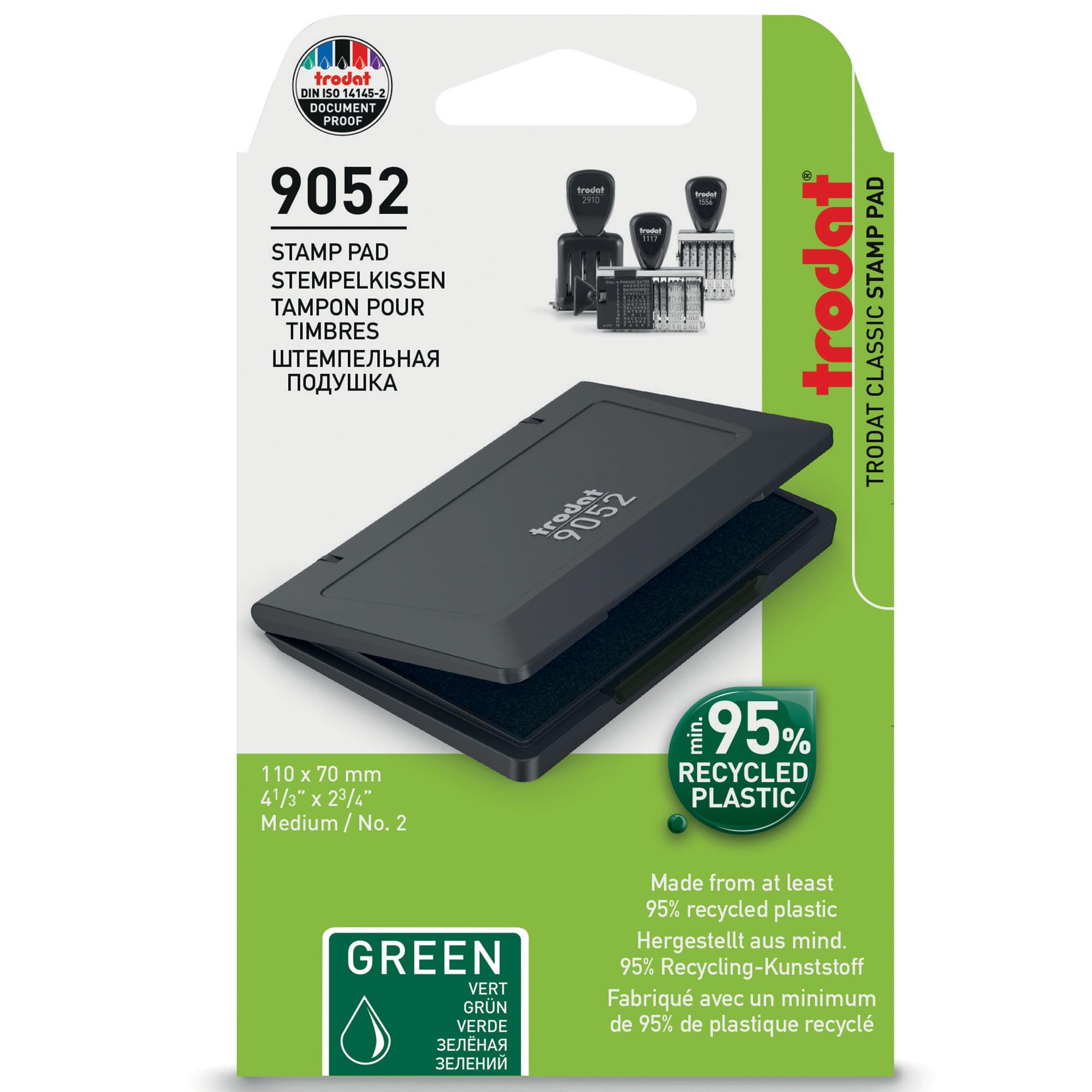 Cuscinetto Inchiostrato Trodat 9072M - Nero A Base Acqua Per Timbri Manuali, 110x70 Mm - Foto 12