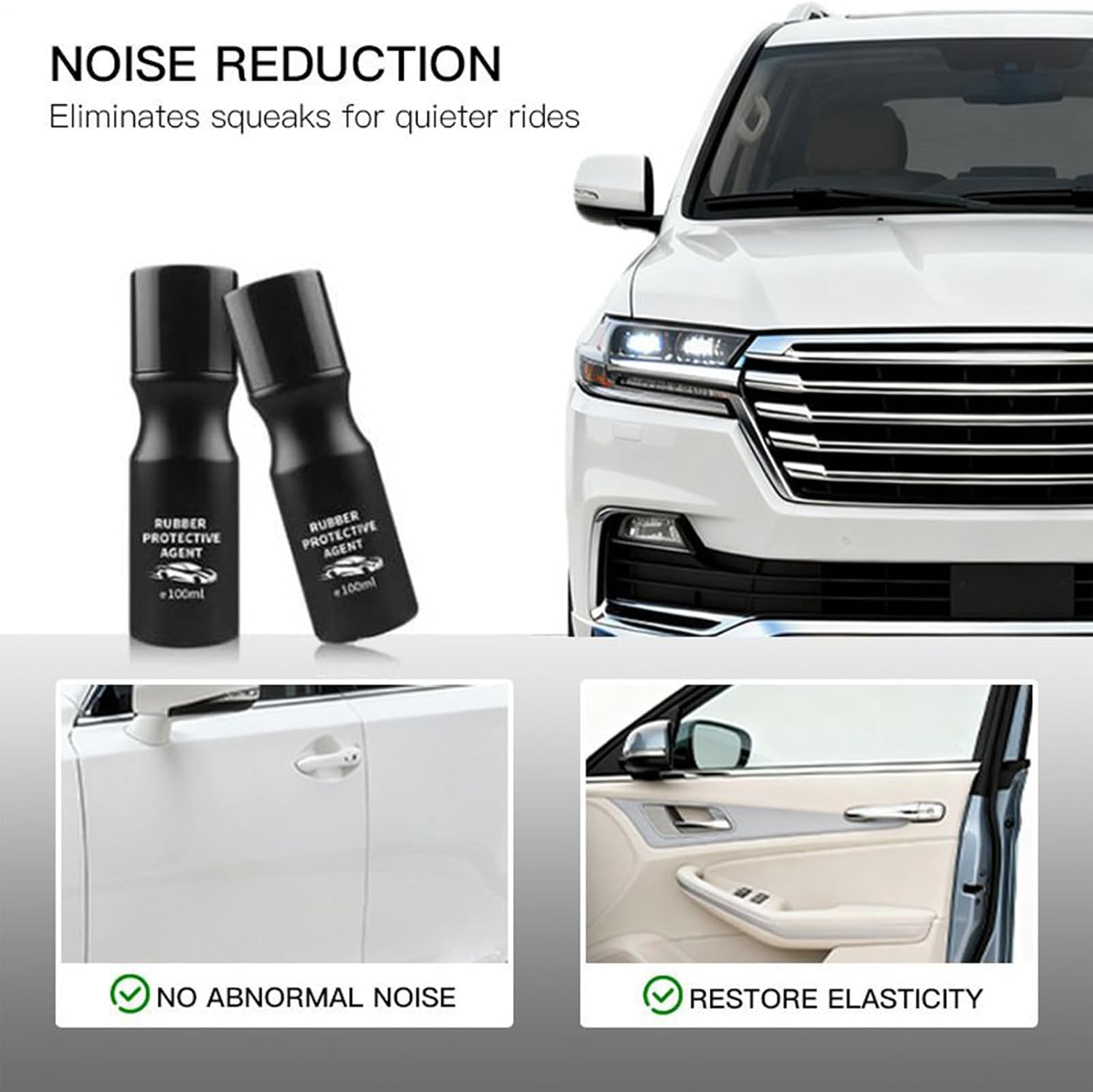 Auto Rubber Seal Protectant, Waterproof Resistant Lubricant Solution, Sturdy Compact for Window Trunk Hood Weatherstrip, Vehicle Maintenance Care for Car Truck SUV RV Restoration