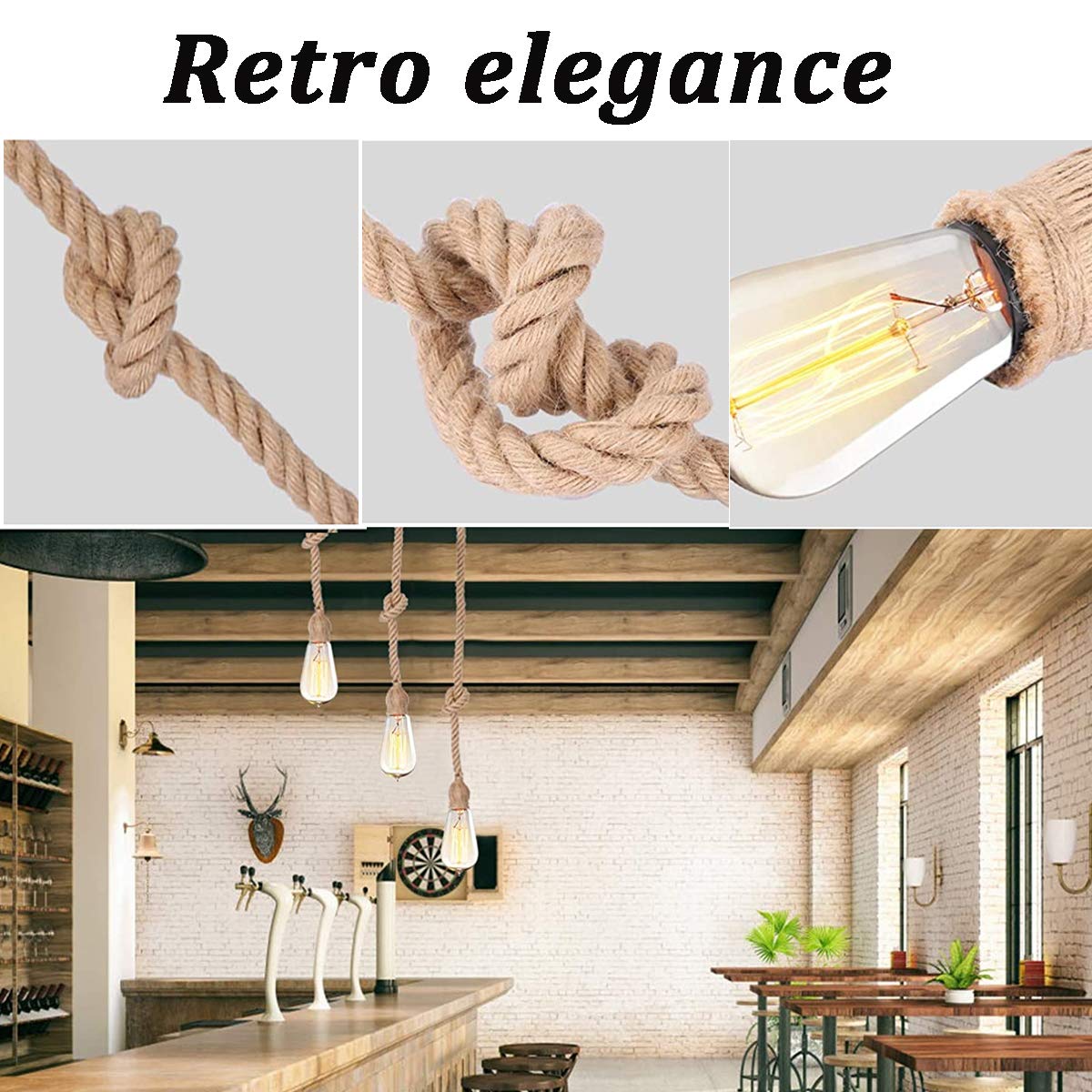 Lampa wisząca w stylu vintage, 2 szt., żyrandole w stylu retro, dobrej jakości, E27, przemysłowa lampa wisząca do salonu, jadalni, balkonu, kawiarni, na zewnątrz (bez żarówki)