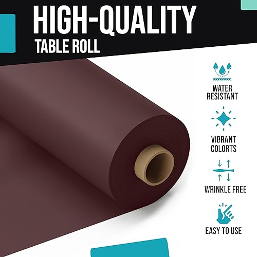 Miniatura 4 de Rollo de plástico para cubierta de mesa para banquetes, Marrón
