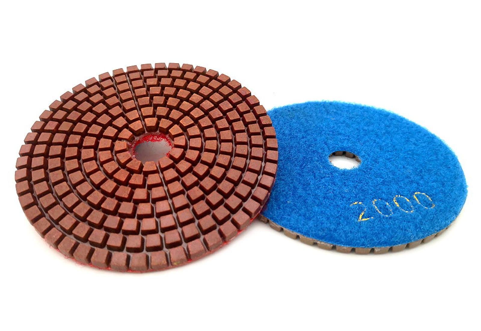 Almohadillas pulidoras de diamante, Juego de 7 almohadillas for pulir hormigón con diamante de 4 pulgadas, 100 mm, herramientas de pulido de suelos de resina, discos de pulido de piedra for pulido en