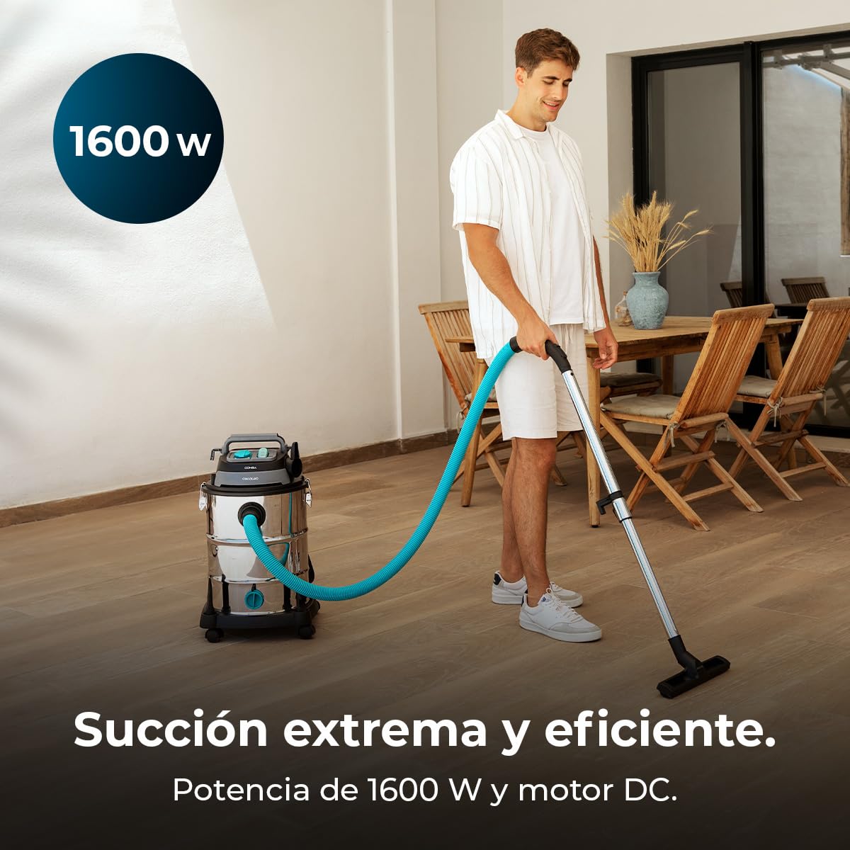 Cecotec Aspirador de Sólidos y Líquidos de Metal con Cable de 30L Conga Rockstar Wet & Dry Steel Pro Tool. 1600W, Mayor Durabilidad y Resistencia, Incluye Enchufe para Herramientas, Kit de Accesorios — view 2
