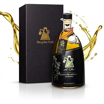 Al'Oleo Extra Virgin Olive Oil 500 ml - Unfiltered & Cold Pressed - 5 Global Awards Winners - New Harvest 2025/2026 from Spain - 1000-Year Olive Trees - High Polyphenol Content - Alore a Olives