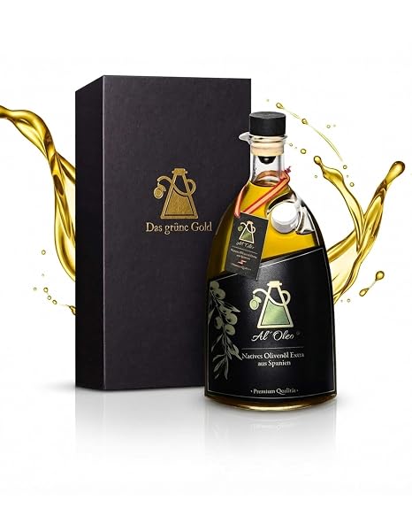 Al'Oleo Extra Virgin Olive Oil 500 ml - Unfiltered & Cold Pressed - 5 Global Awards Winners - New Harvest 2025/2026 from Spain - 1000-Year Olive Trees - High Polyphenol Content - Aloreña Olives