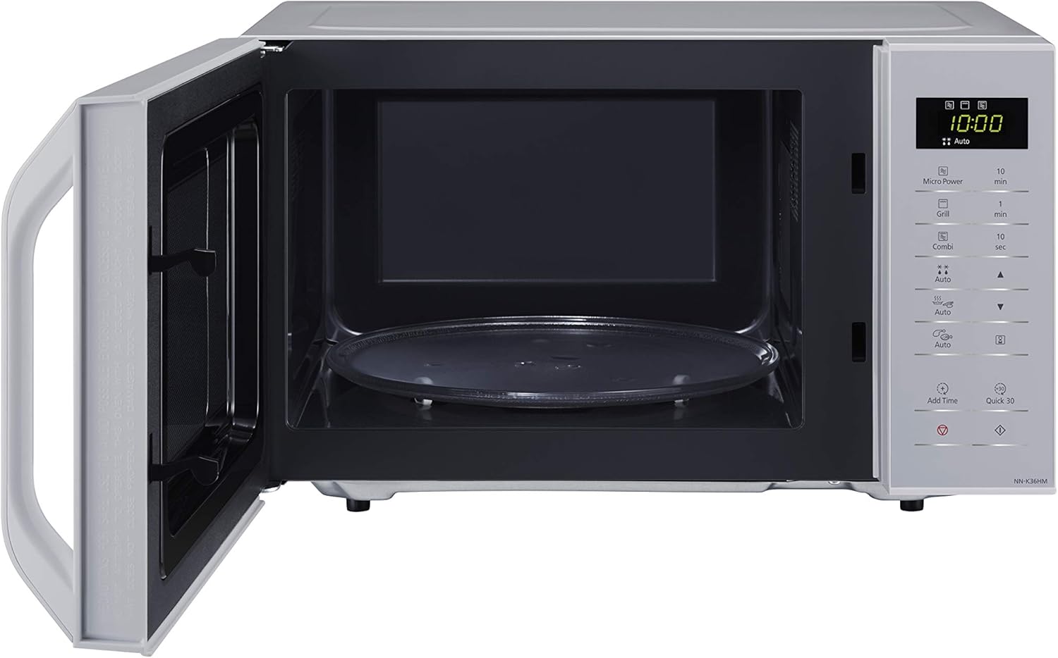 Panasonic NN-K36HMMEBG Forno a Microonde Combinato con Grill, 11 Programmi  Automatici, Quick Start 30 Secondi, Sicurezza Bambini, 800 W, 23 Litri, 63  Decibel, Acciaio, 5 velocità, Silver : Amazon.it: Casa e cucina
