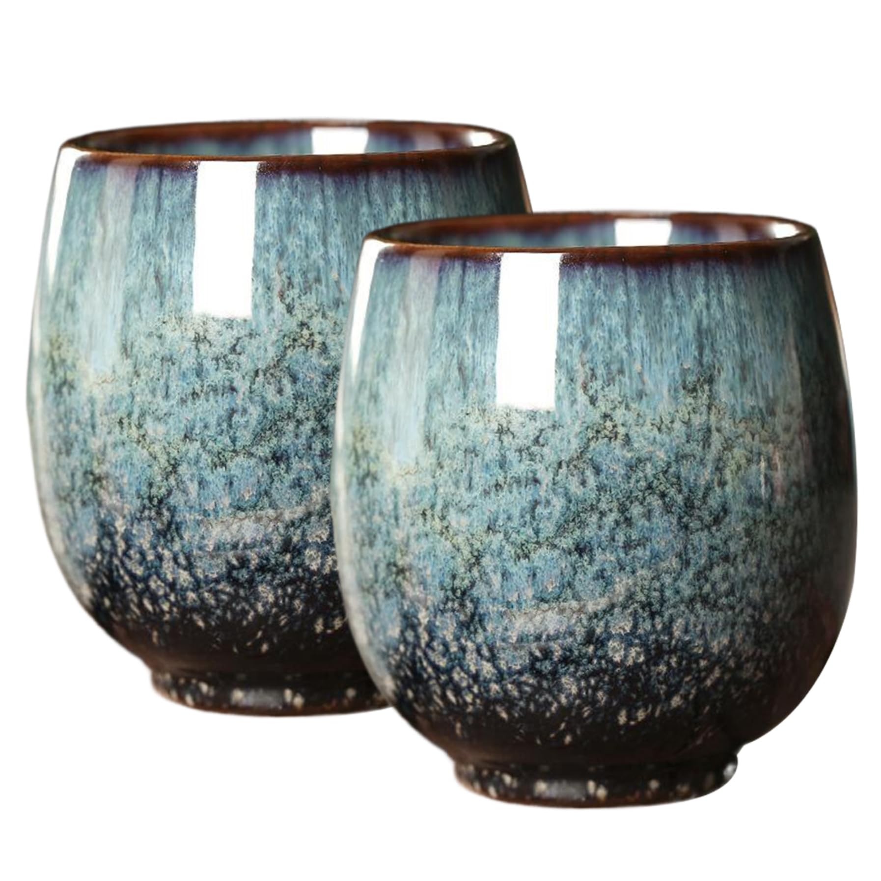 Tasses chinoises en céramique artisanale pour service à thé traditionnel