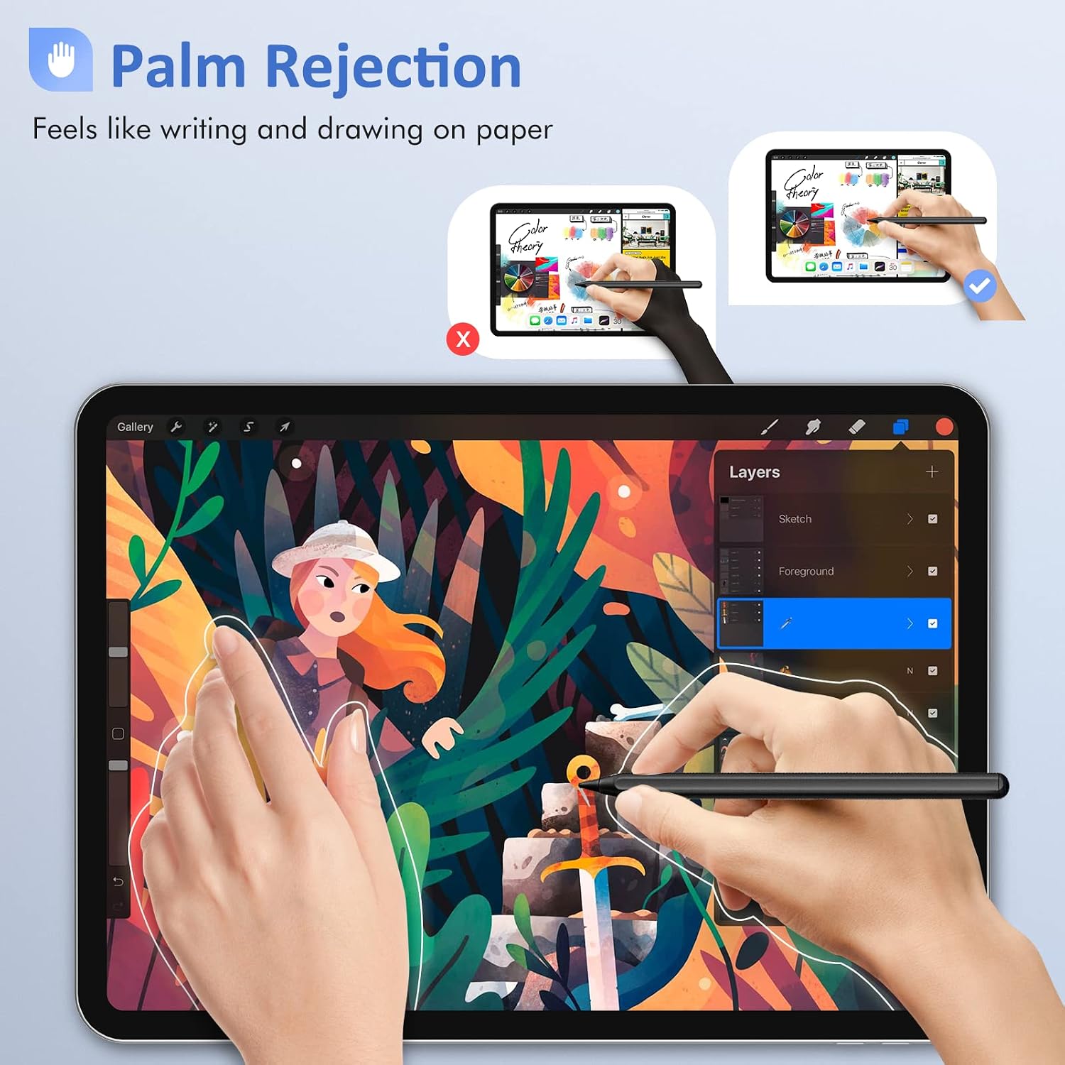 Pencil for Apple iPad 2nd Generation with Magnetic Wireless Charging, Same as Apple Pencil 2nd Generation, Compatible with iPad Air 4/5, iPad Pro 11 in 1/2/3/4, iPad Pro 12.9 in 3/4/5/6, iPad Mini 6