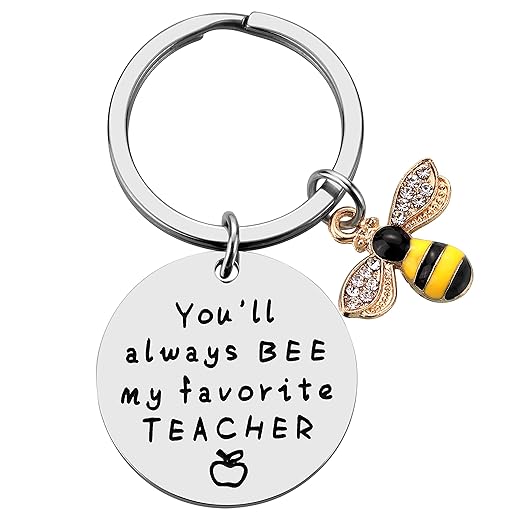 Christmas Gifts for Teacher - Teacher Keychains Gifts You’ll Always Bee My Favorite Teacher Thank You Gifts Birthday Gifts (Bee)