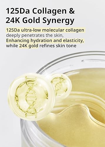 Miniatura 4 de SNP Colágeno 125Da + parche de oro de 24 quilates para ojos  Parches nutritivos para debajo de los ojos para arrugas y manchas oscuras  Máscaras