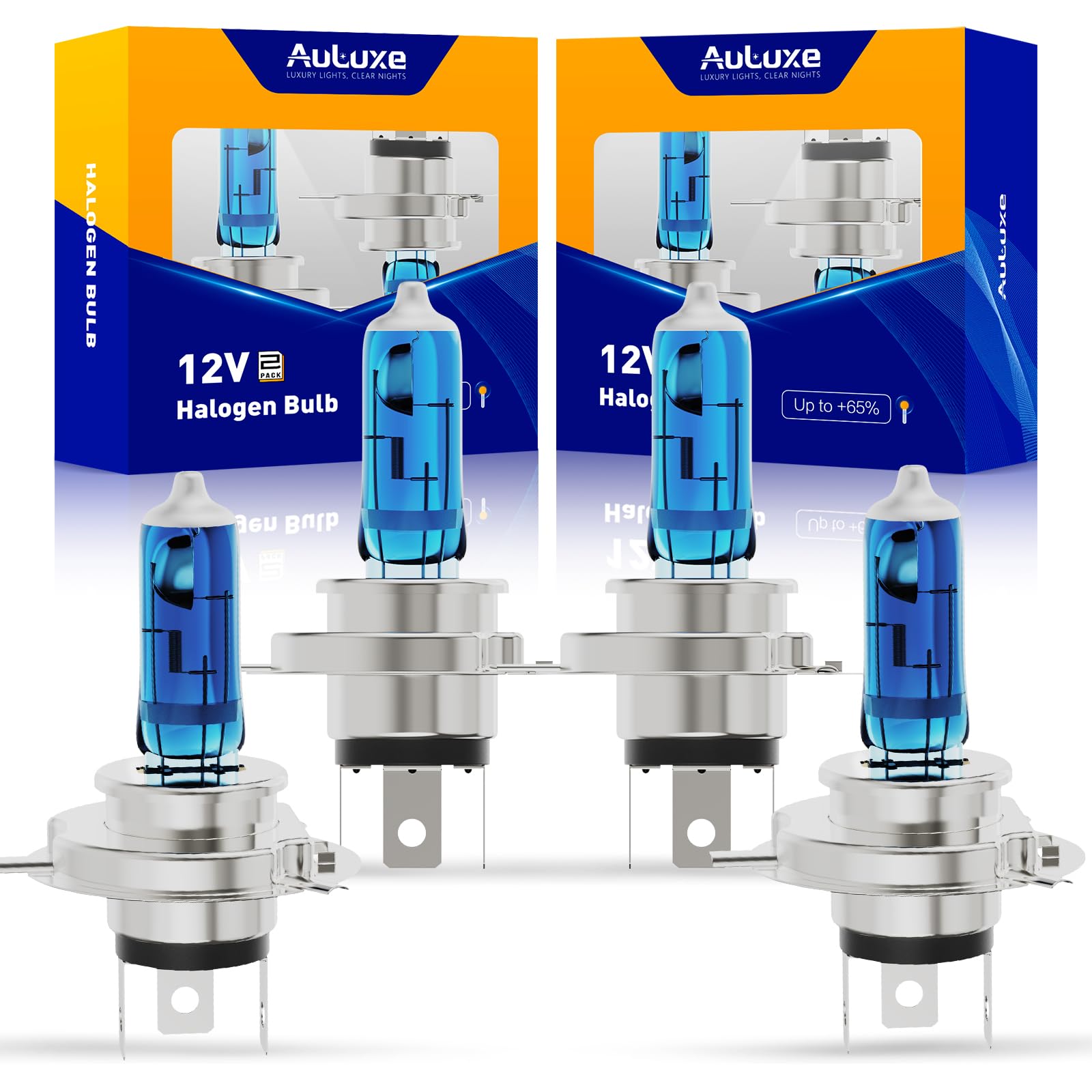 Compatible with Toyota Camry 1997-1999 Halogen Headlight Bulb Combo - 185% Brighter 5000K White High/Low Beam, Plug and Play, 4-Pack