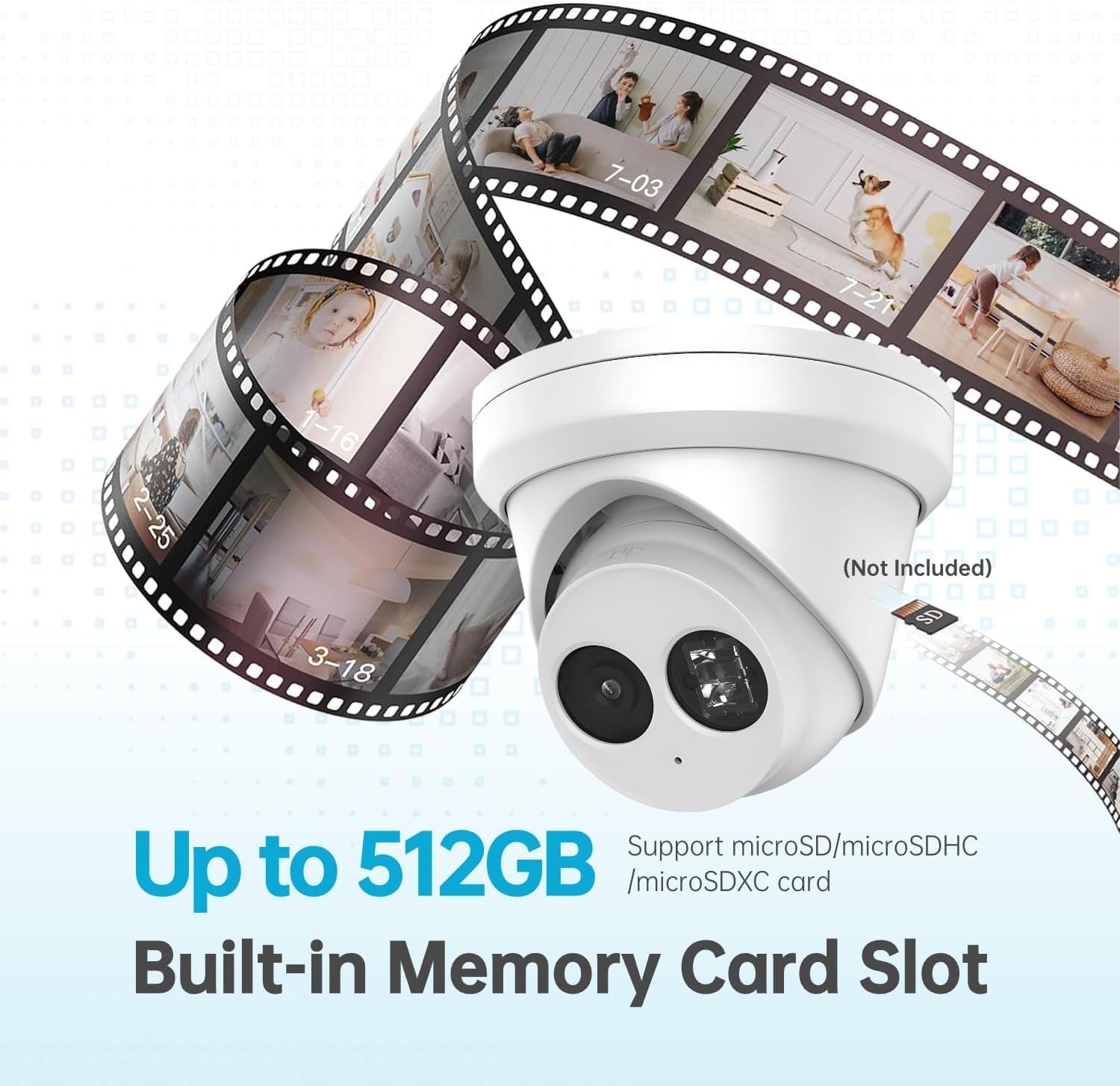 DS-2CD2383G2-IU 4K 8MP AcuSense IP Camera PoE Turret Dome Camera IP67 Outdoor, 120dB True WDR, 2.8mm Wide Angle Lens, IK10, H.265+, English Version, Human and Vehicle Detection, Work with iVMS-4200