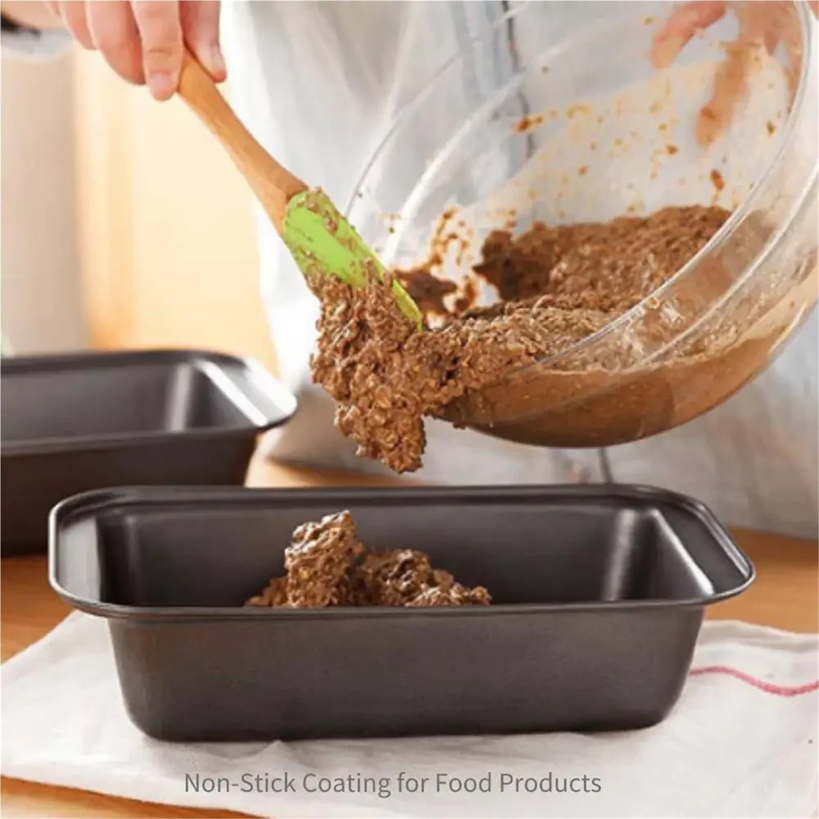 Backbleche 1/3 Stück rechteckige Brotbackform, antihaftbeschichtete Kastenform aus Kohlenstoffstahl for Backen von hausgemachtem Brot, Toast, Brownies und Pfund Für Backofen(3Pcs)