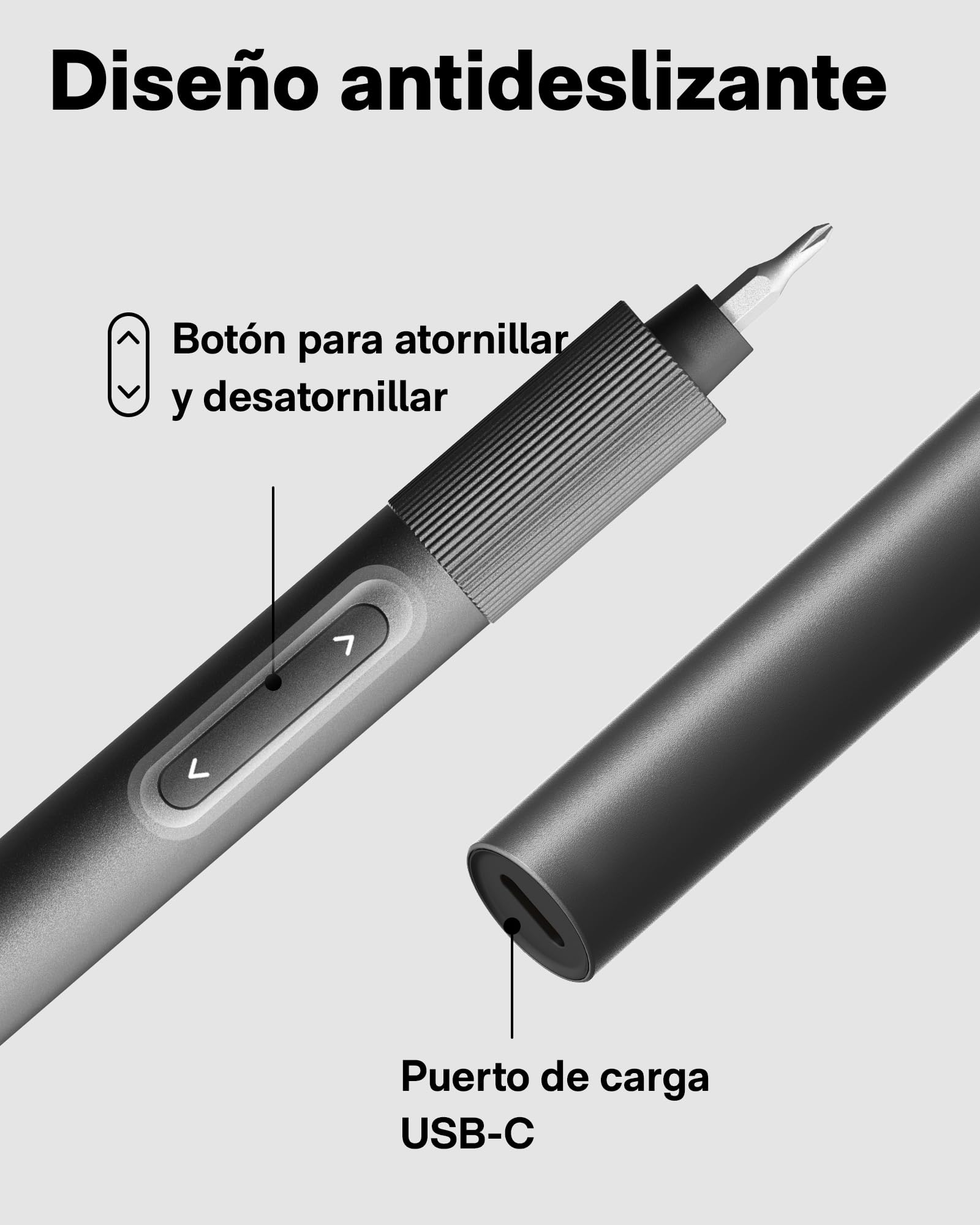 HOTO Destornillador Eléctrico Mini 25 en 1, Kit 3.7V Precisión, Recargable USB-C, Herramienta Magnética Compacta para Teléfono, Portátil, Cámara, Bricolaje y Reparación Electrónica