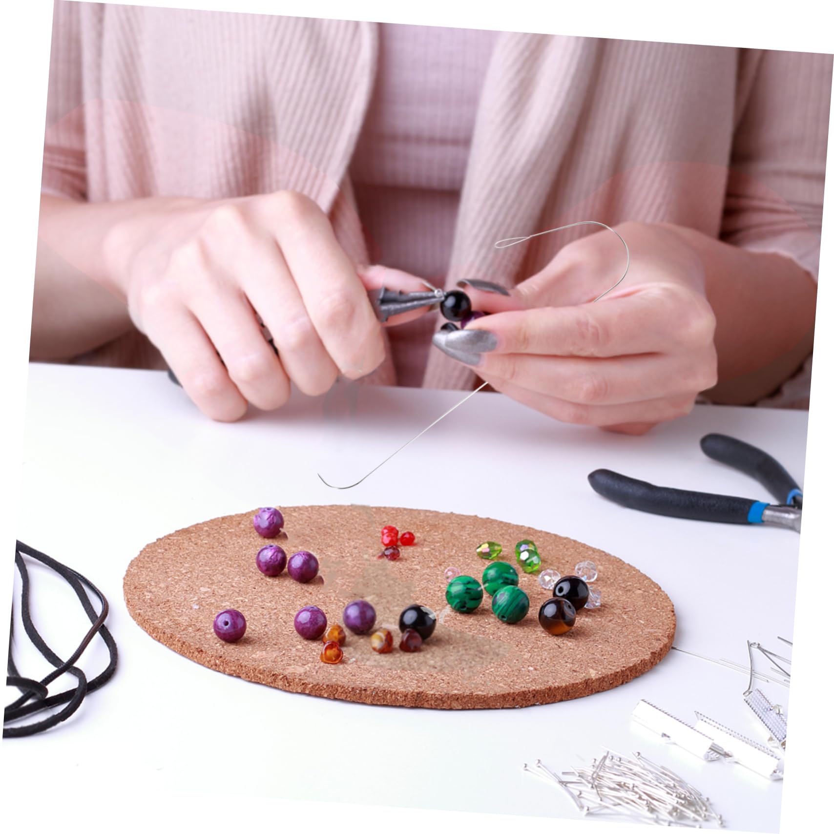 Gadpiparty 4 Sätze Großer Augengreifer Sickenwerkzeug Schmuck Perlennadeln Herstellung Perlen Faden Nadeln Handwerkszeug Bequeme Nadeln Zinklegierung Silver 6 Stück * 4