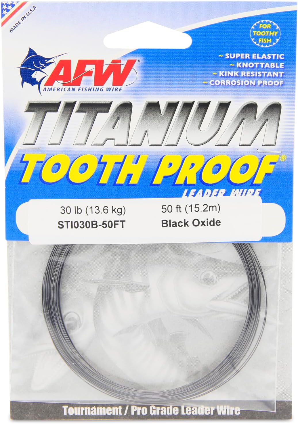 Titanium Tooth Proof, Single Strand Leader Wire