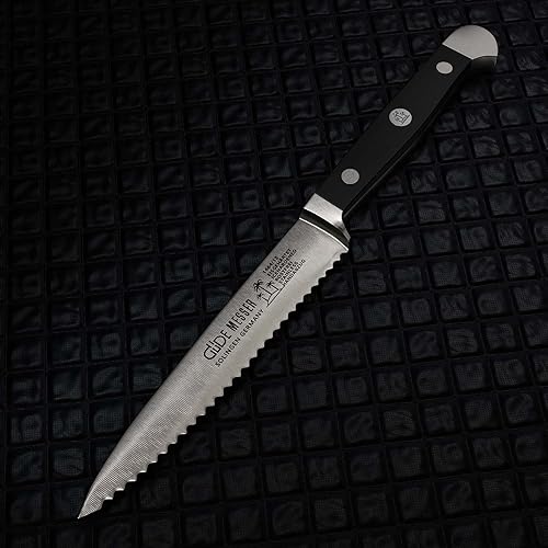 Miniatura 5 de Güde Alpha Series - Cuchillo de tomate de 5 pulgadas - Acero endurecido con hielo - Forjado a manoafilado - Fabricado en Solingen, Alemania desde