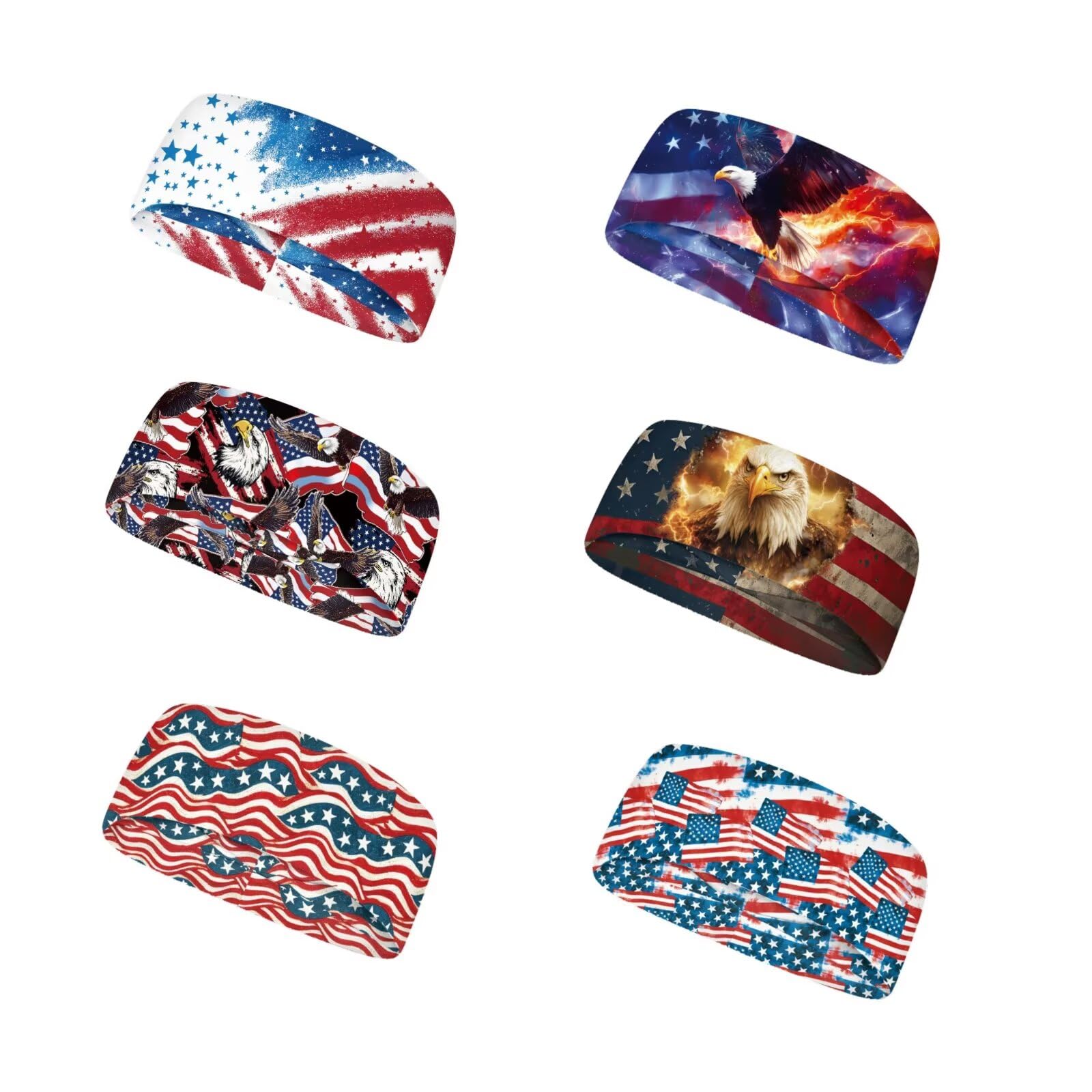 Forchrinse Sunflower with Text Print 6Pieces Sport Sweatband Headband for Soft Elasitc Headband Hair Bands Unisex Outdoor Sport Headbands