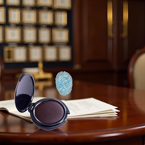 Miniatura 2 de Paquete de 1 almohadilla de tinta de huellas dactilares, almohadilla de tinta de huellas dactilares, almohadilla de tinta azul, almohadilla de tinta