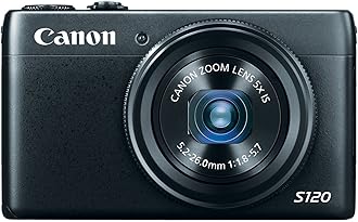 Canon PowerShot S120 Digital Camera w/ 12.1 MP 1/1.7 Inch Sensor & Wi-Fi Enabled Black