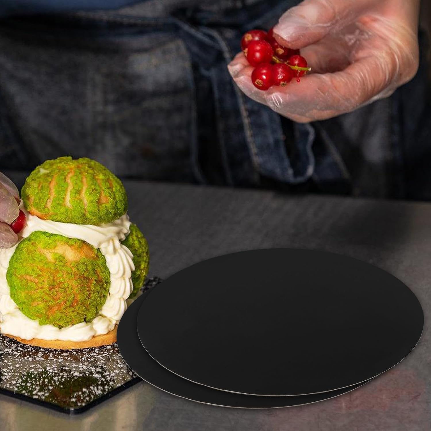Cake Boards Eye-catching Black Color round 10pcs Made of Sturdy Corrugated Paper Easy to Use Cake Base Sturdy and Stable Circles for Birthdays and Casual Gatherings