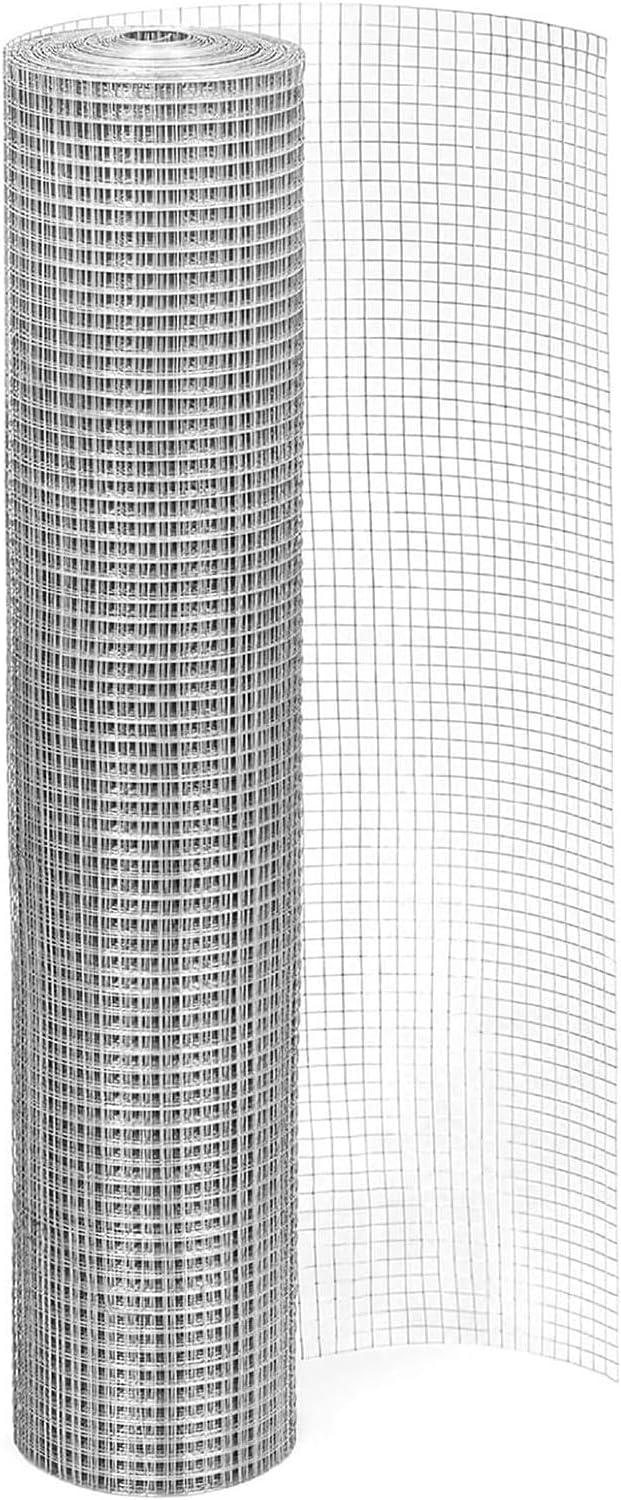 Welded Wire Mesh, 1/2 Inch Hardware Cloth, Chicken Wire Fence Metal Mesh, Garden Heavy Duty Wire Fencing Cage Wire, Animal Enclosure, Easy to Cut(1mx3m(39inx9.8ft))