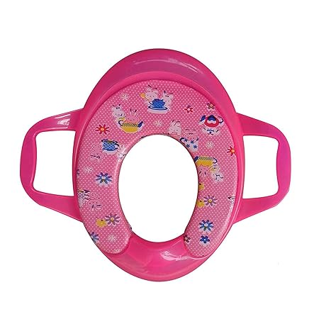 Safe-O-Kid Soft Cushioned Potty Seat Training with Easy Grip Handles for Baby, Pink, 4-36 Months